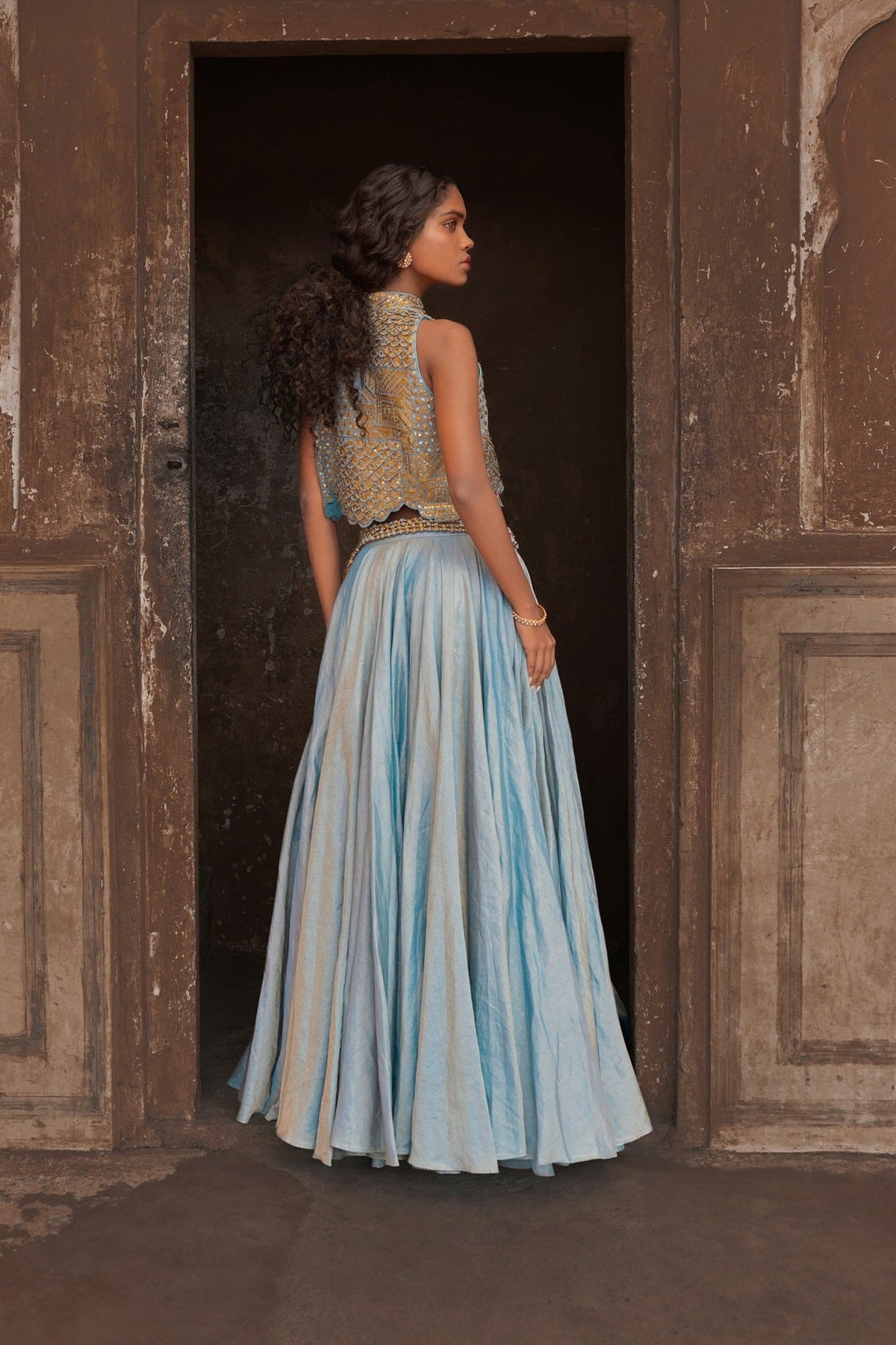Artistic Coin Top And Skirt
