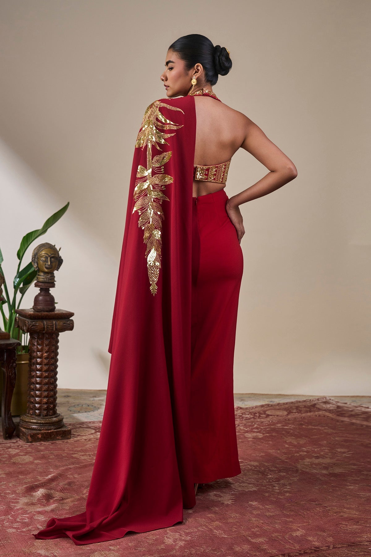 Rang Laal Drape Skirt Set