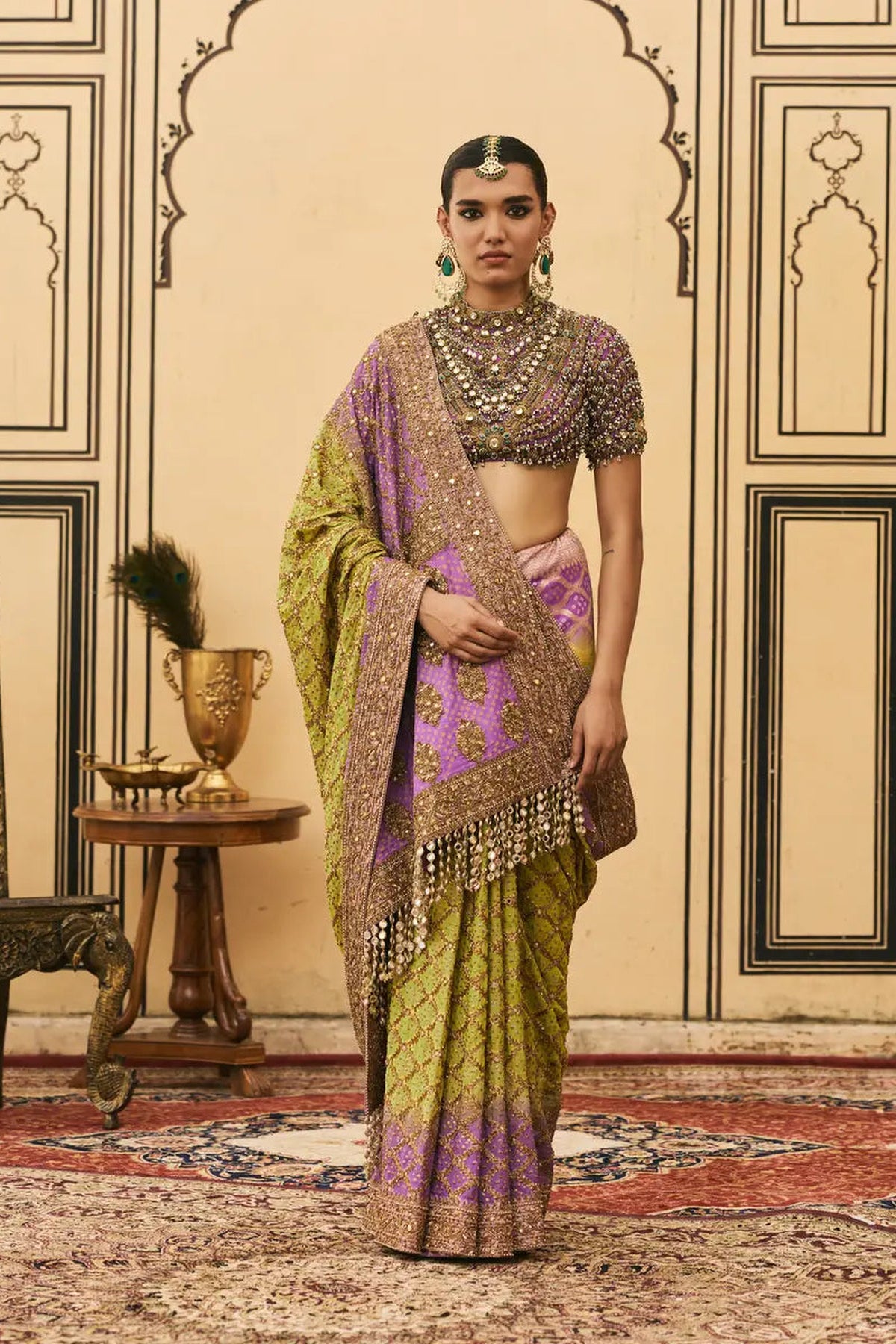 Ranga Ombre Georgette Saree Set