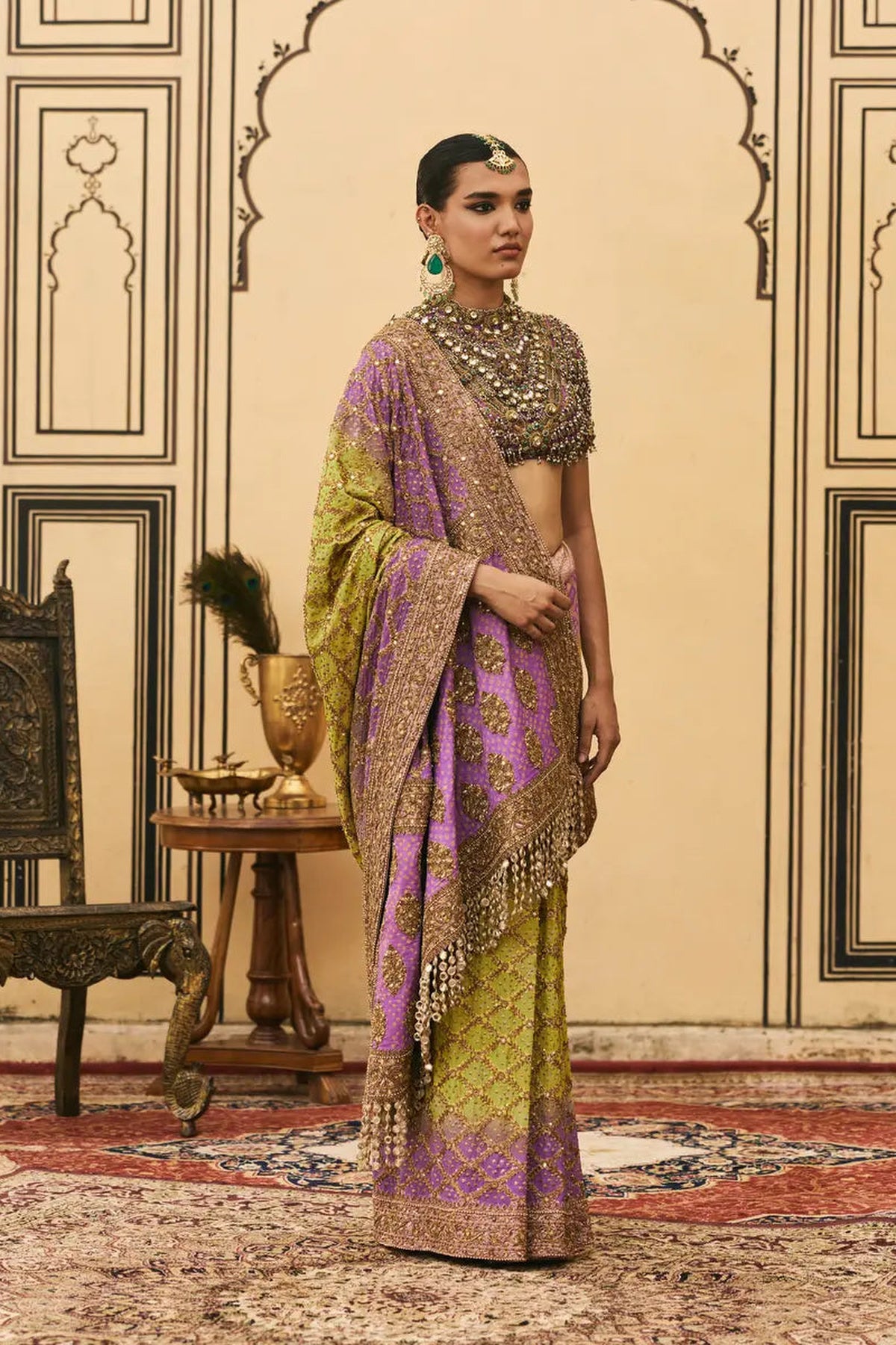 Ranga Ombre Georgette Saree Set