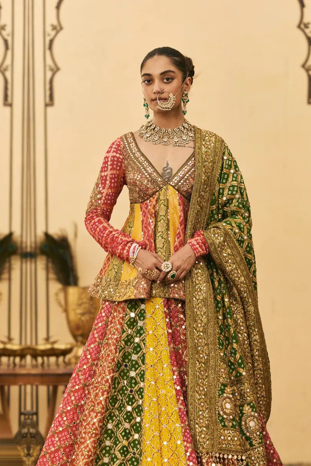 Rangeen Bandhani Lehenga Set