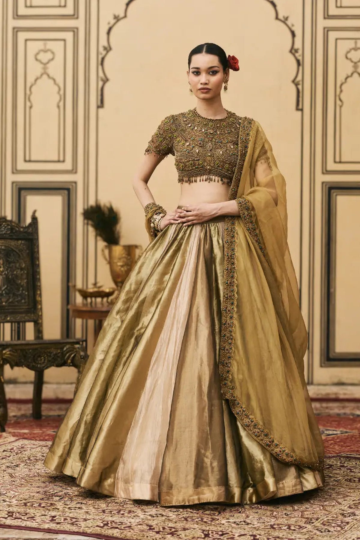 Rangoli Tissue Brocade Lehenga
