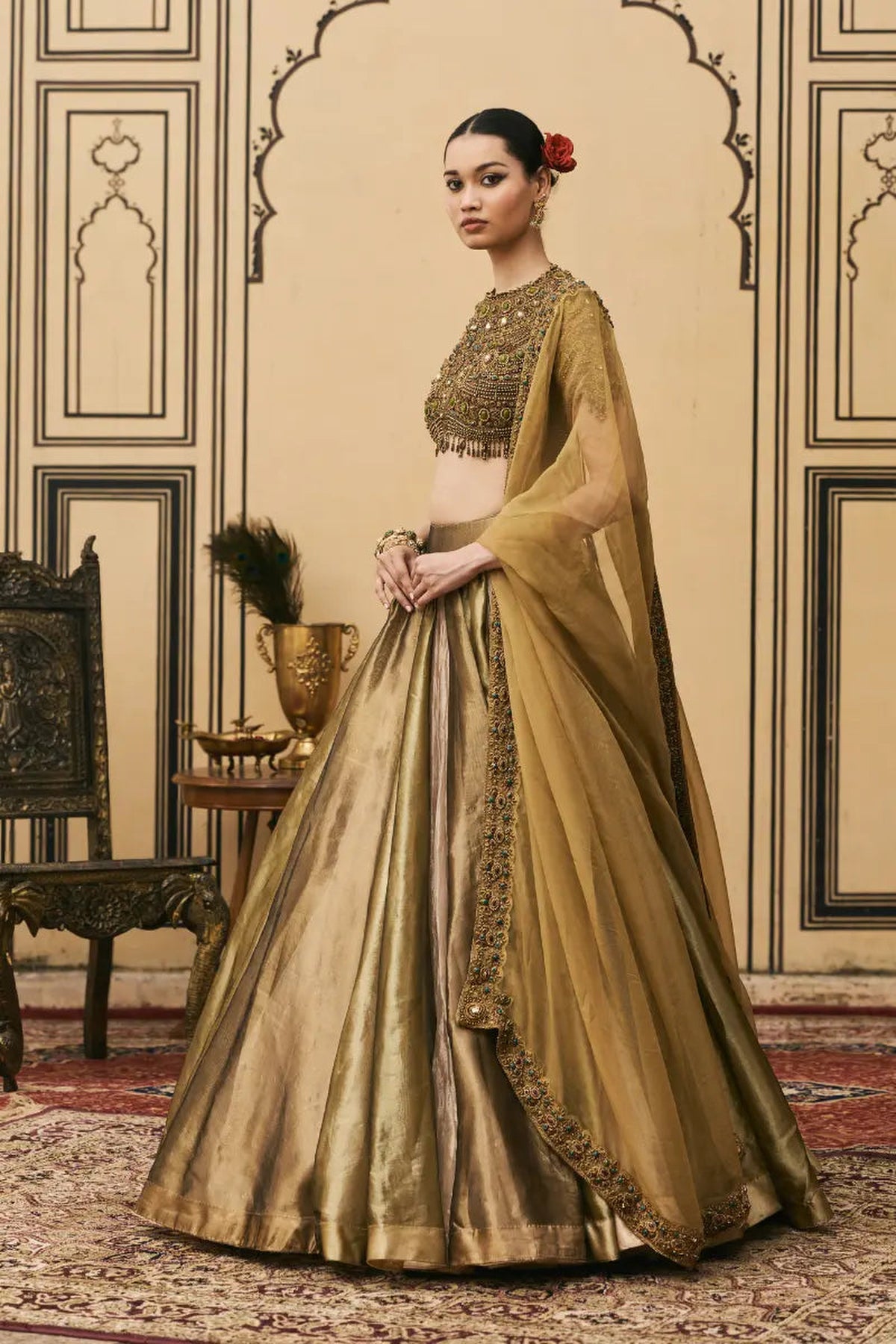 Rangoli Tissue Brocade Lehenga