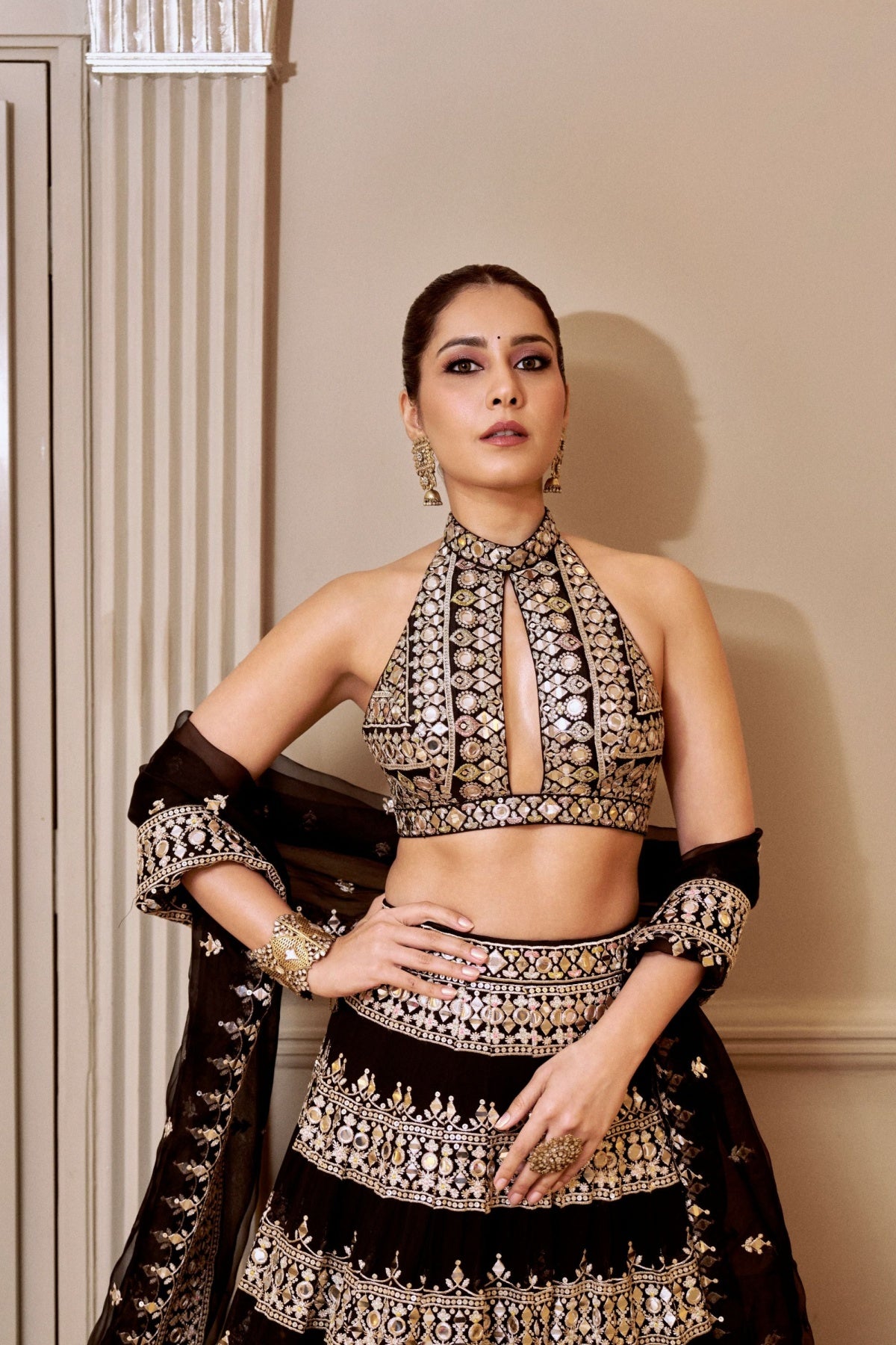 Rashi Khanna in Farheen Lehenga Set