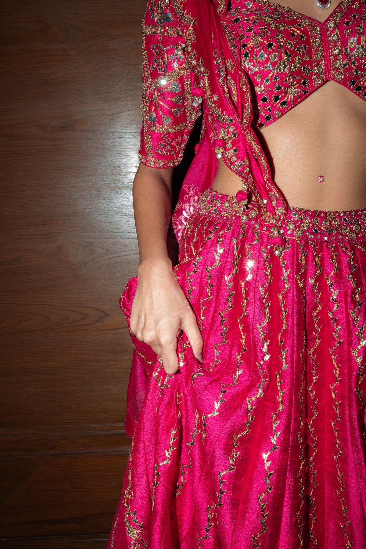 Raspberry Lehenga set
