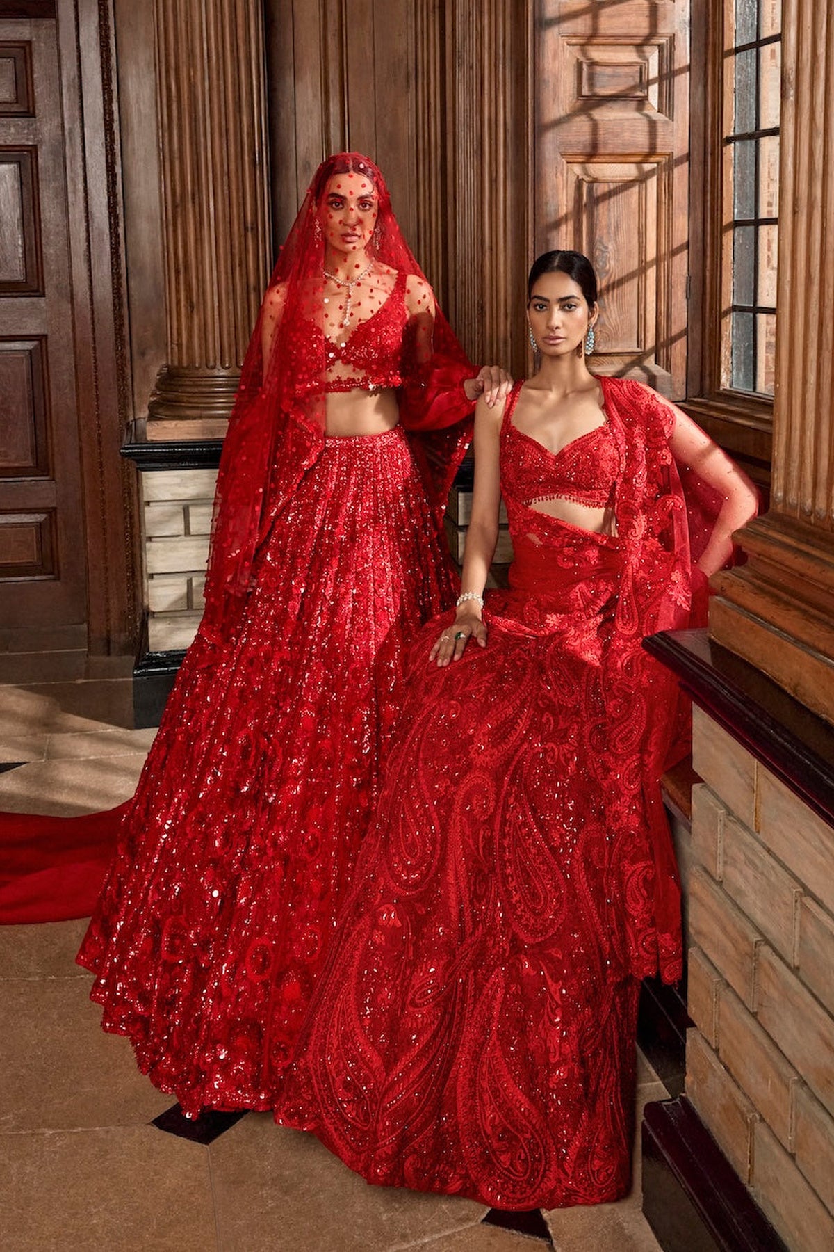Rasha Thadani in Red Paisley Lehenga Set