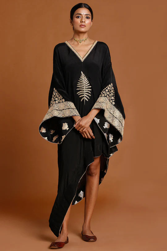 Black Embroidered Kaftan