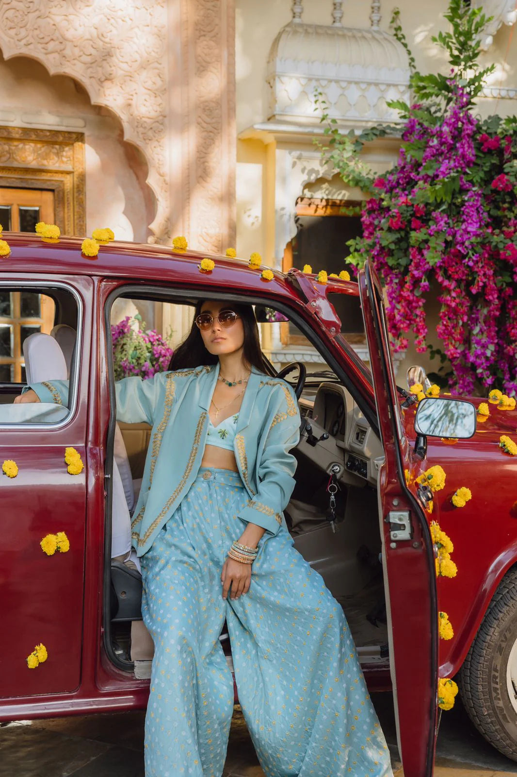 PALM TREES AND SKY BANDHINI SET