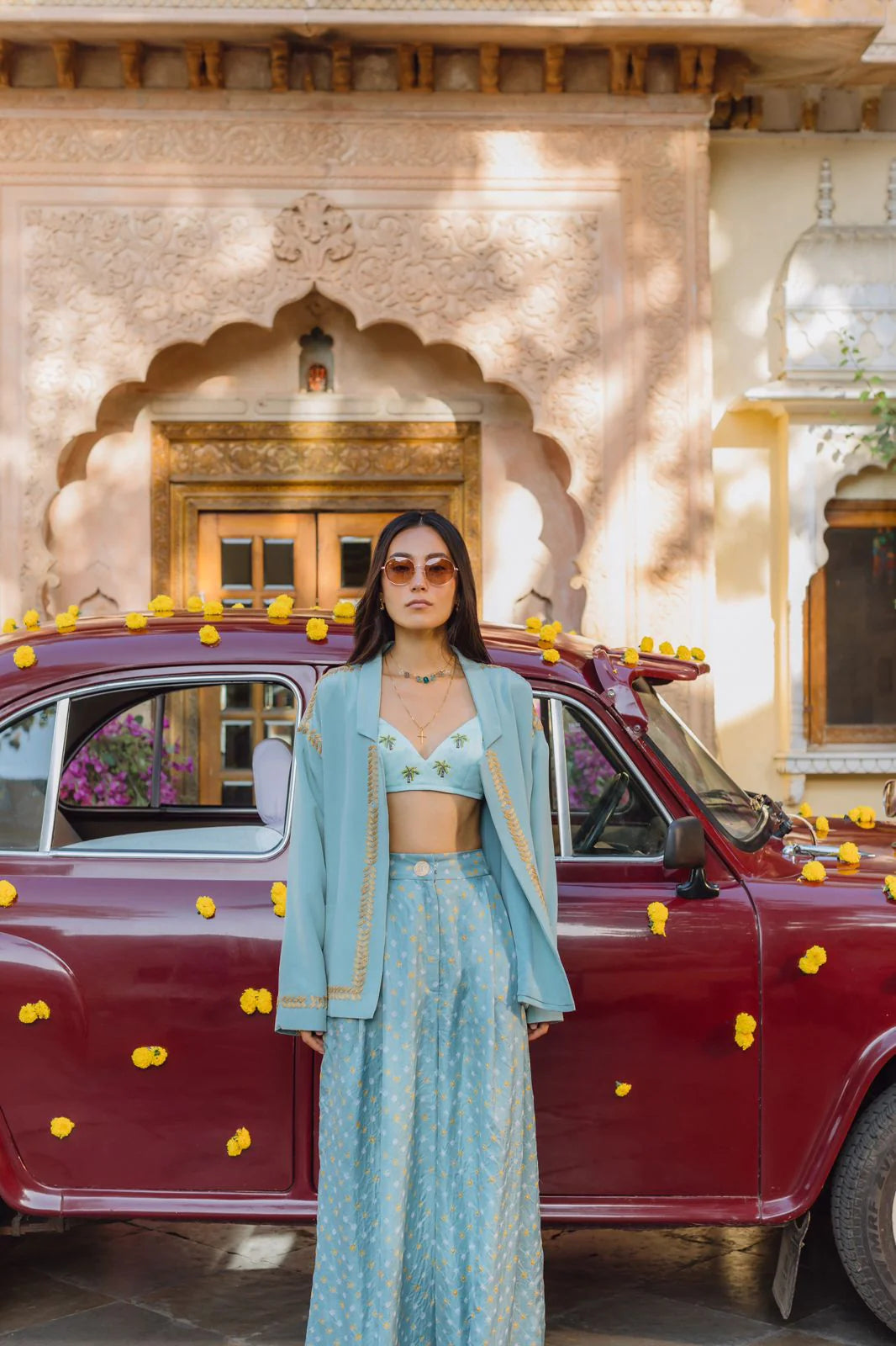 PALM TREES AND SKY BANDHINI SET