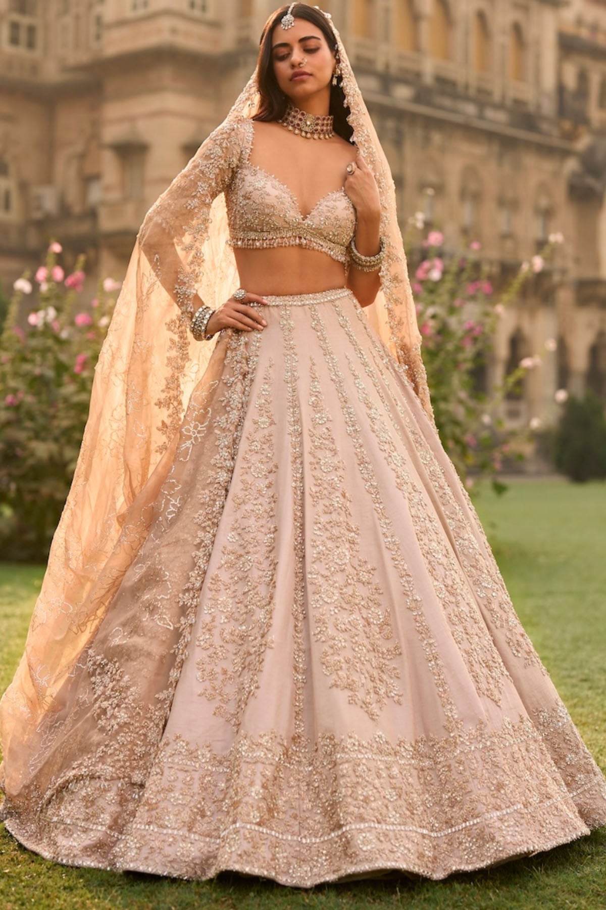 Rose Gold Lehenga Set Rose Gold Lehenga Set