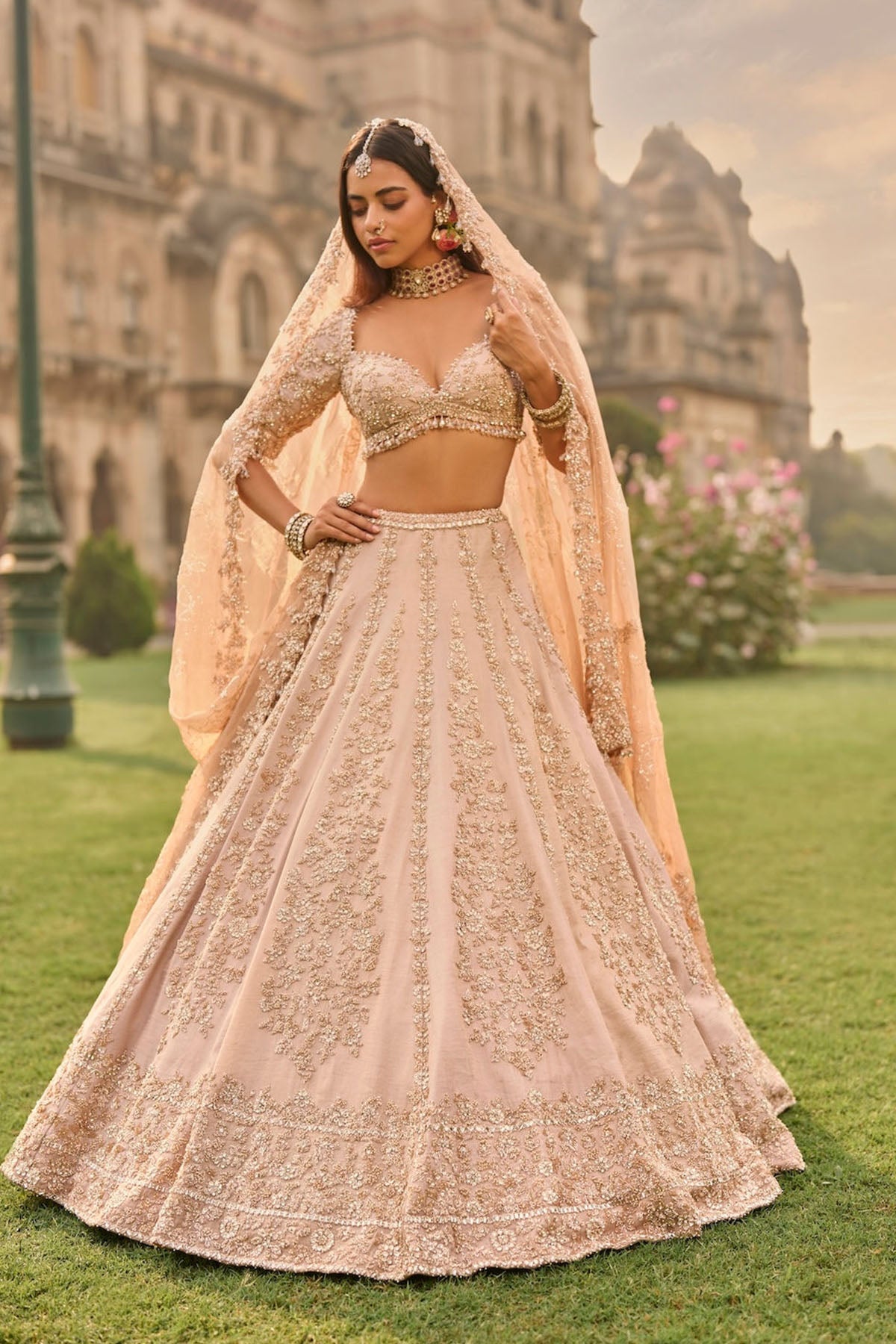 Rose Gold Lehenga Set