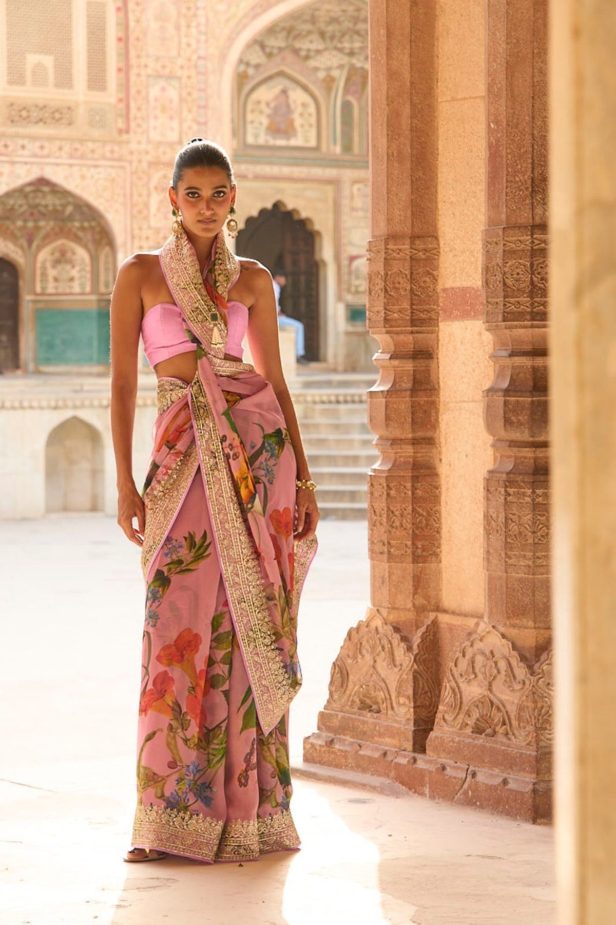 Ruh Printed Saree Set