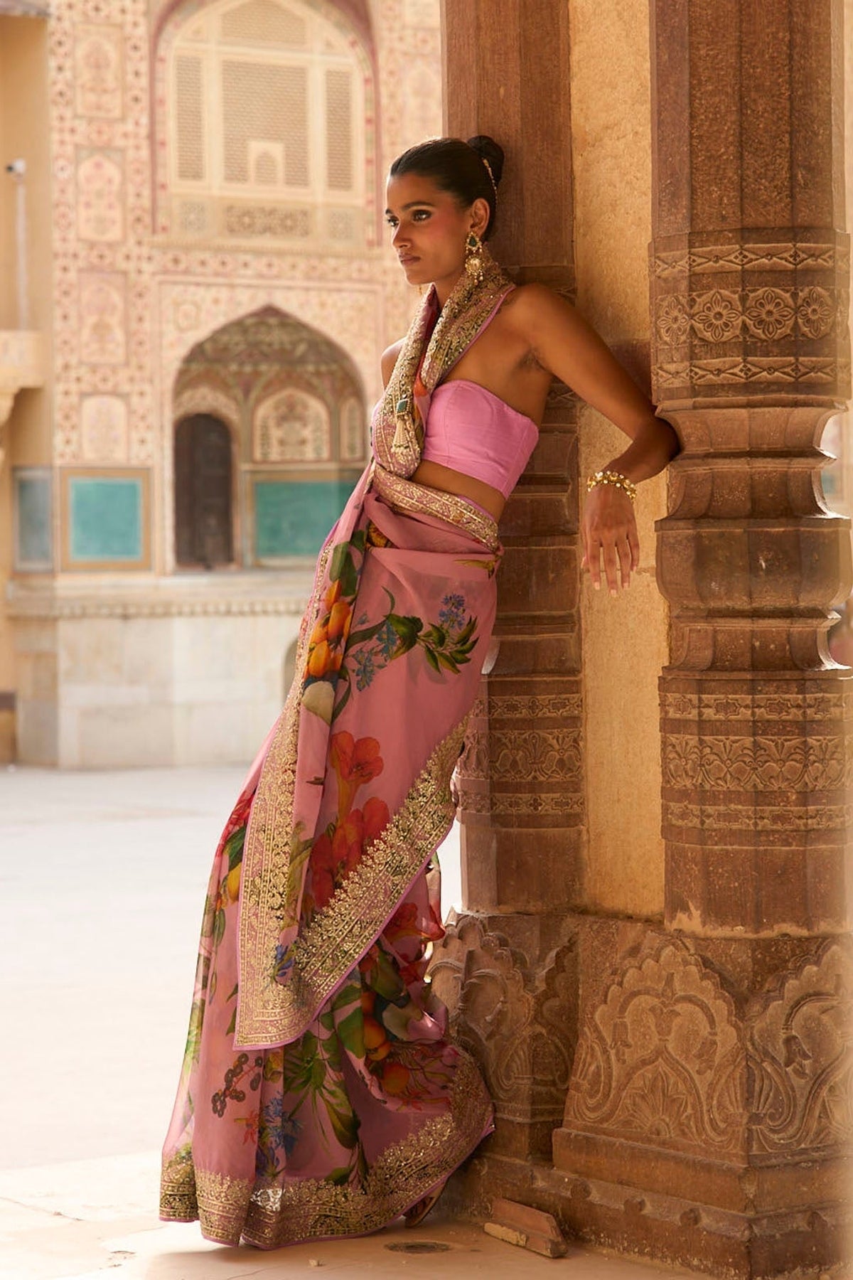 Ruh Printed Saree Set