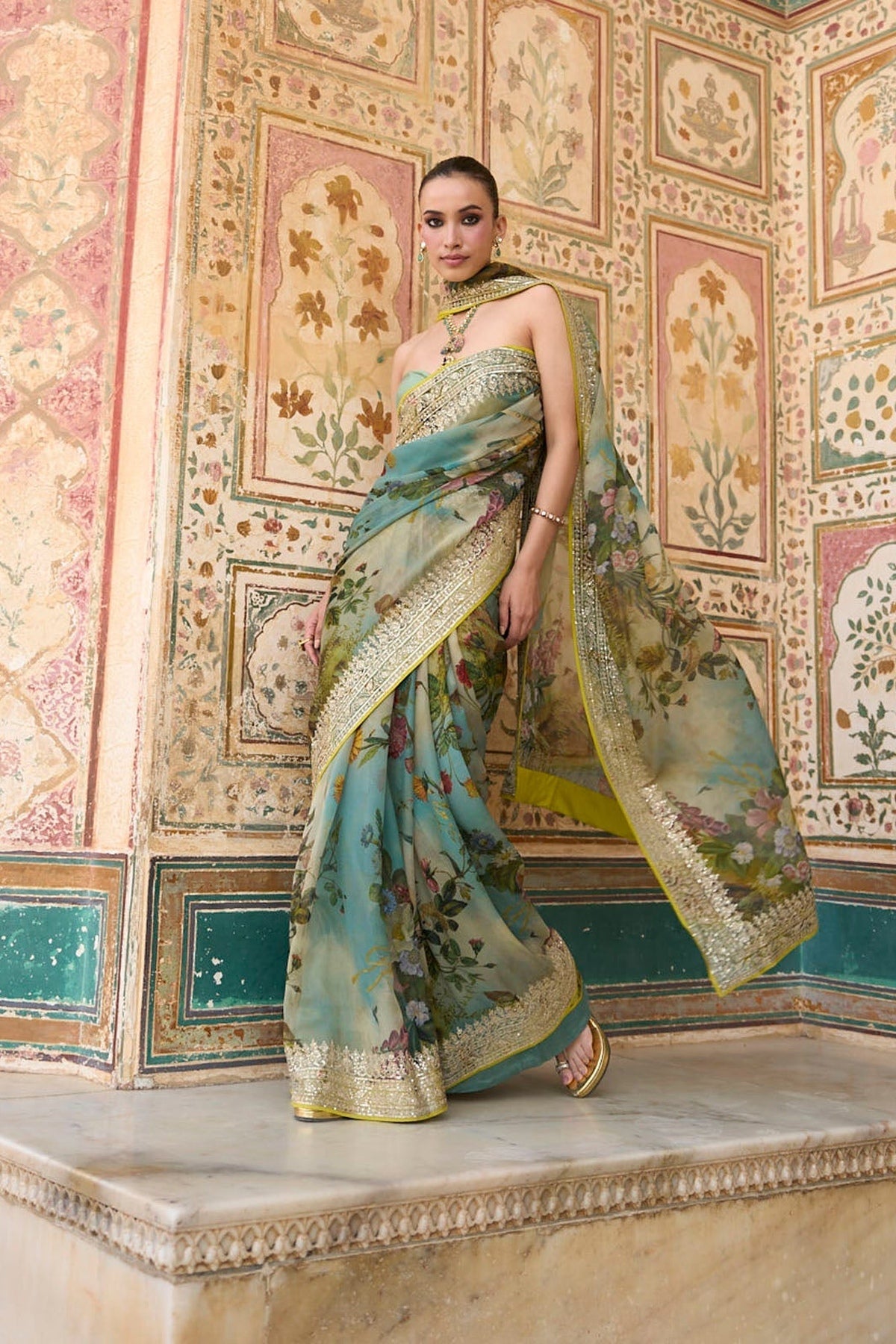 Ruh Printed Saree Set