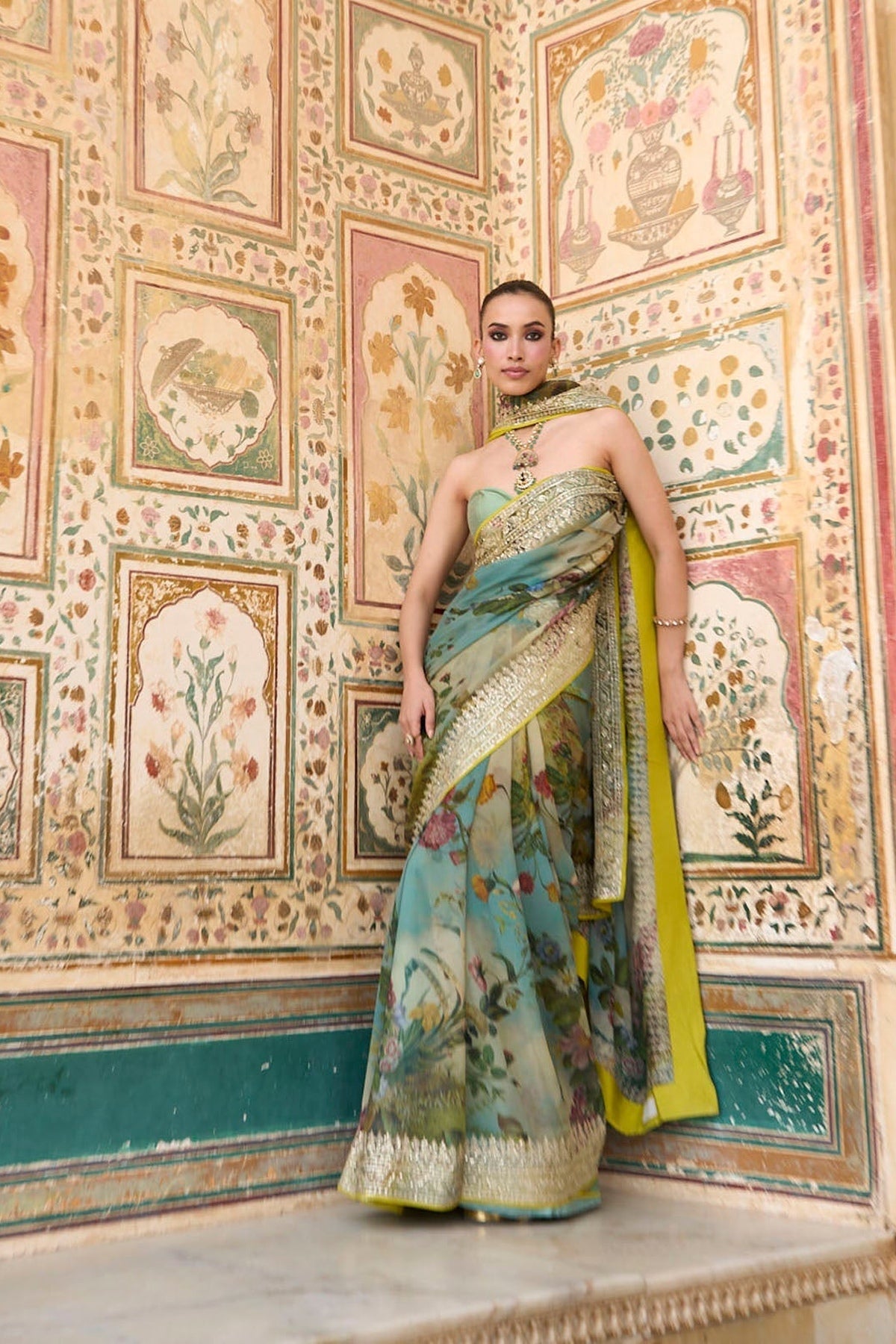 Ruh Printed Saree Set