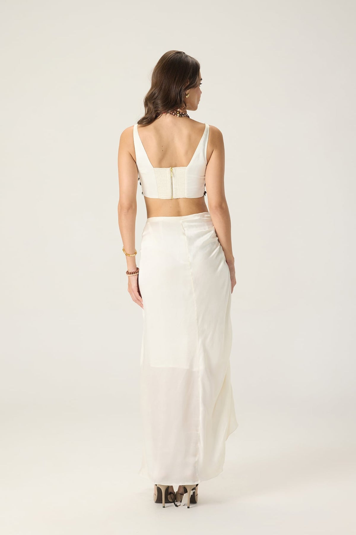 Melanine Bustier Leni Cape Quincy Skirt