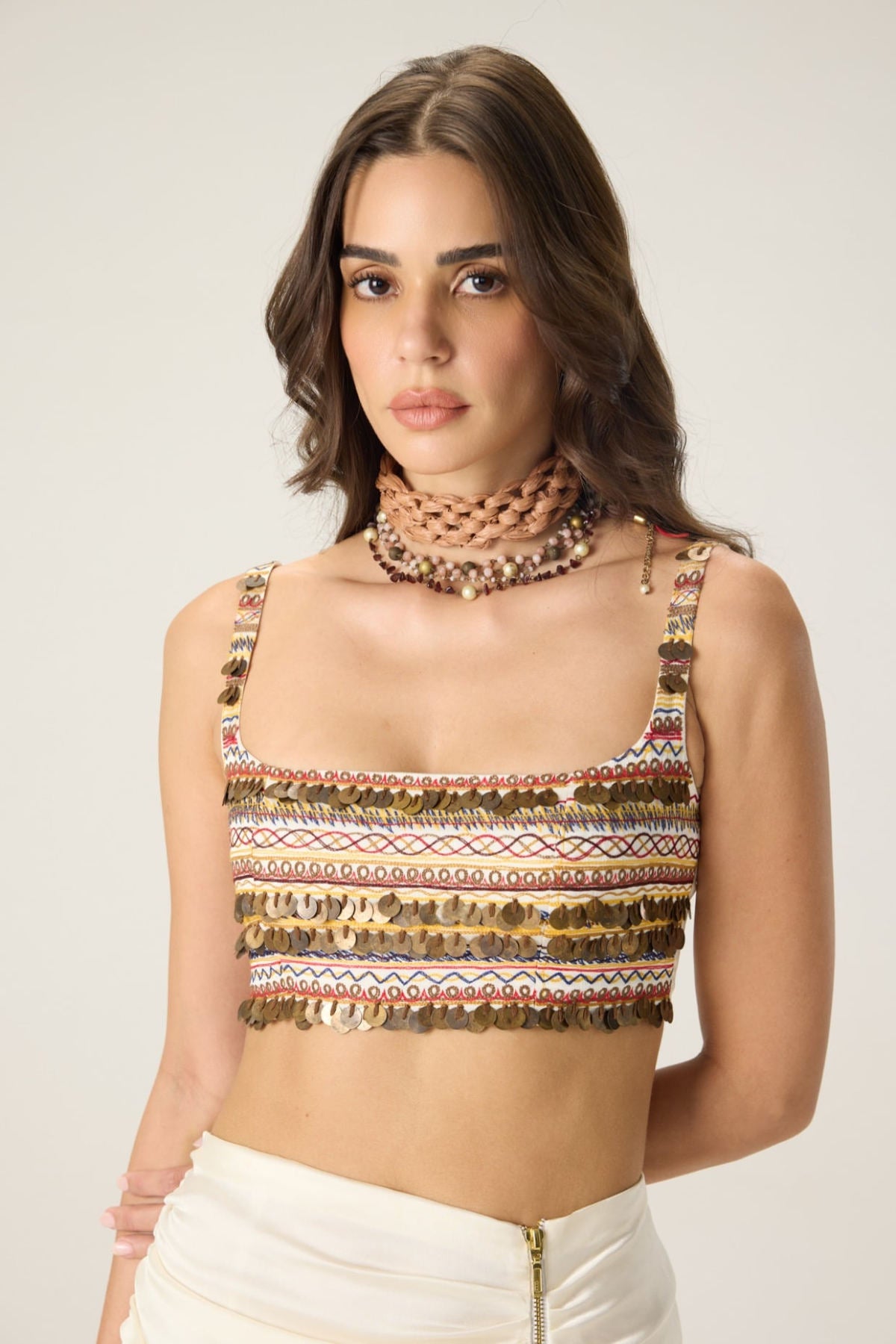 Melanine Bustier Leni Cape Quincy Skirt