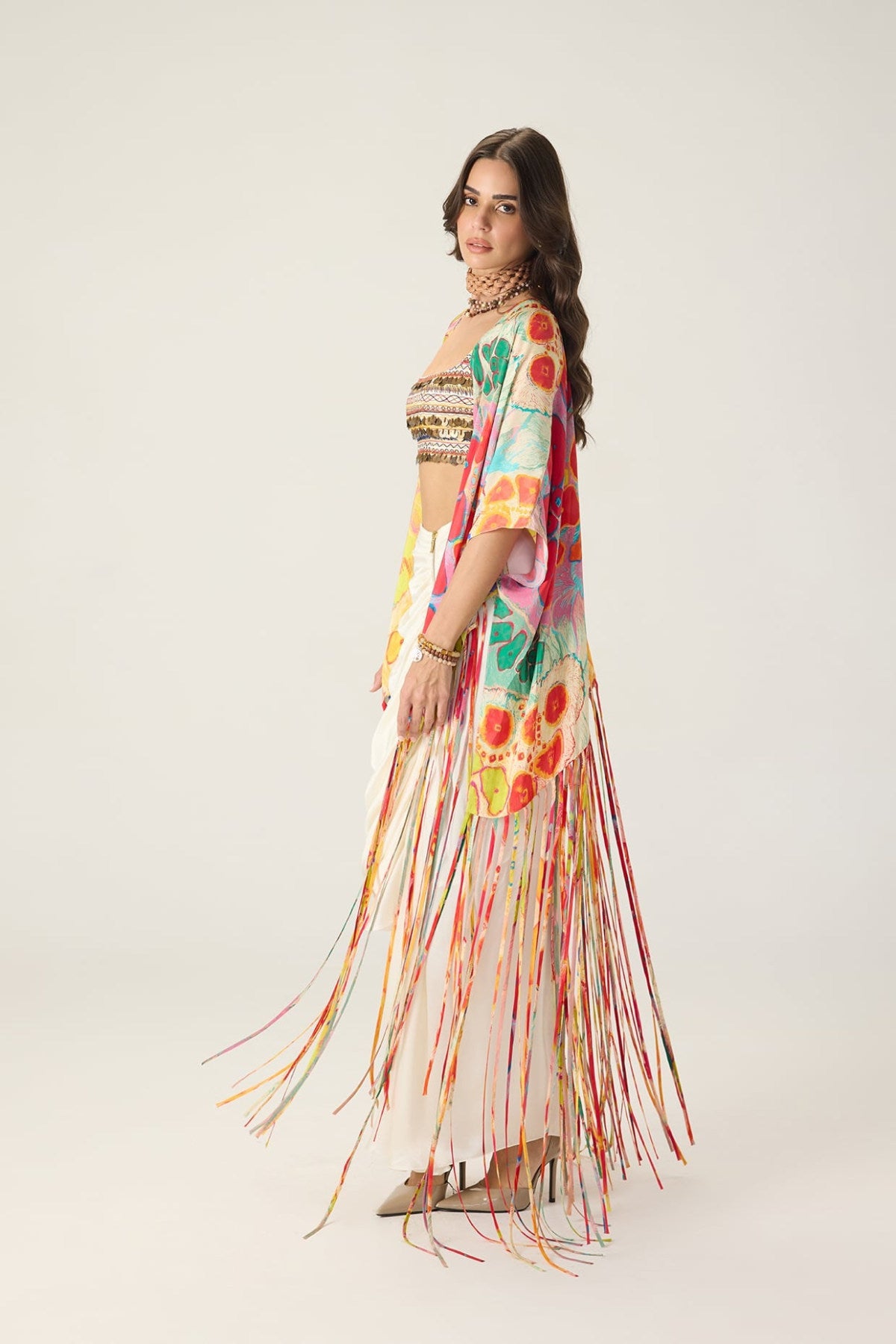Melanine Bustier Leni Cape Quincy Skirt