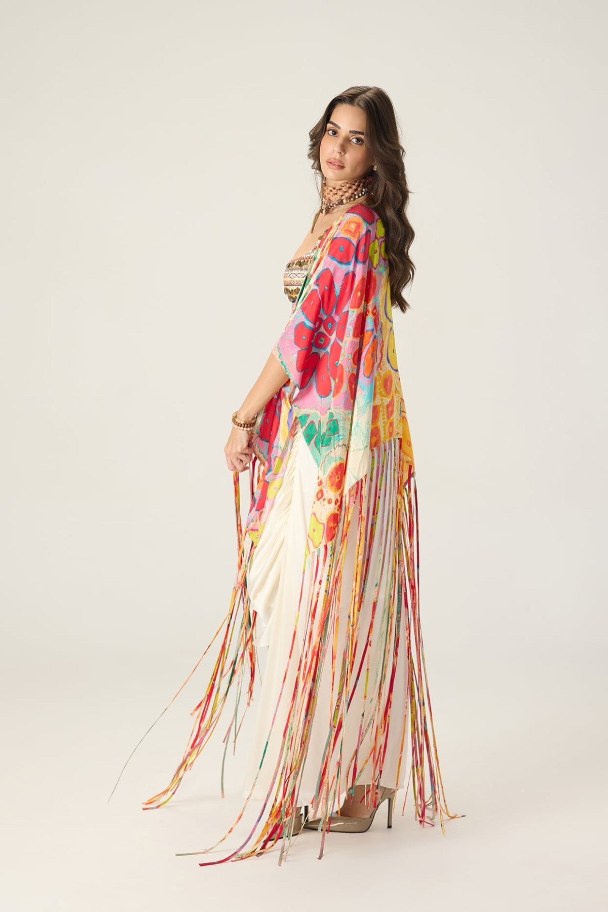 Melanine Bustier Leni Cape Quincy Skirt
