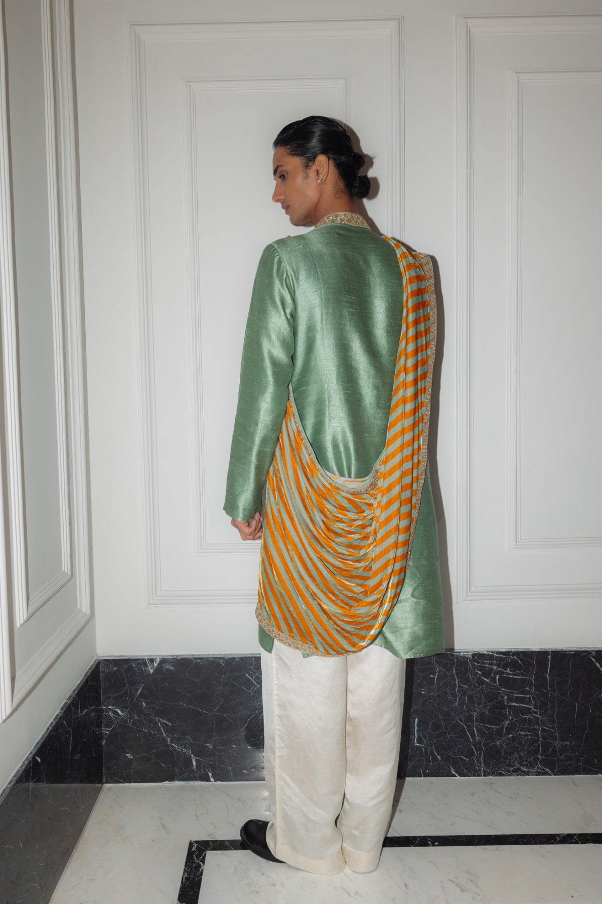 Sage Green Kurta Dushala Set