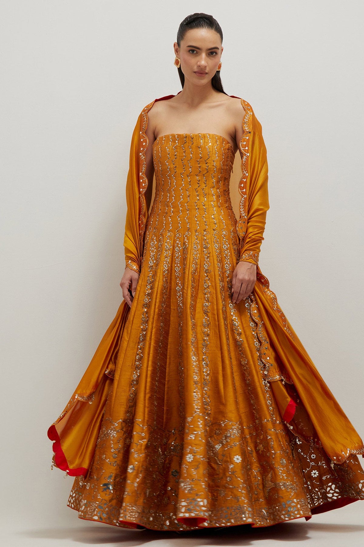 Sarso Off Shoulder Anarkali