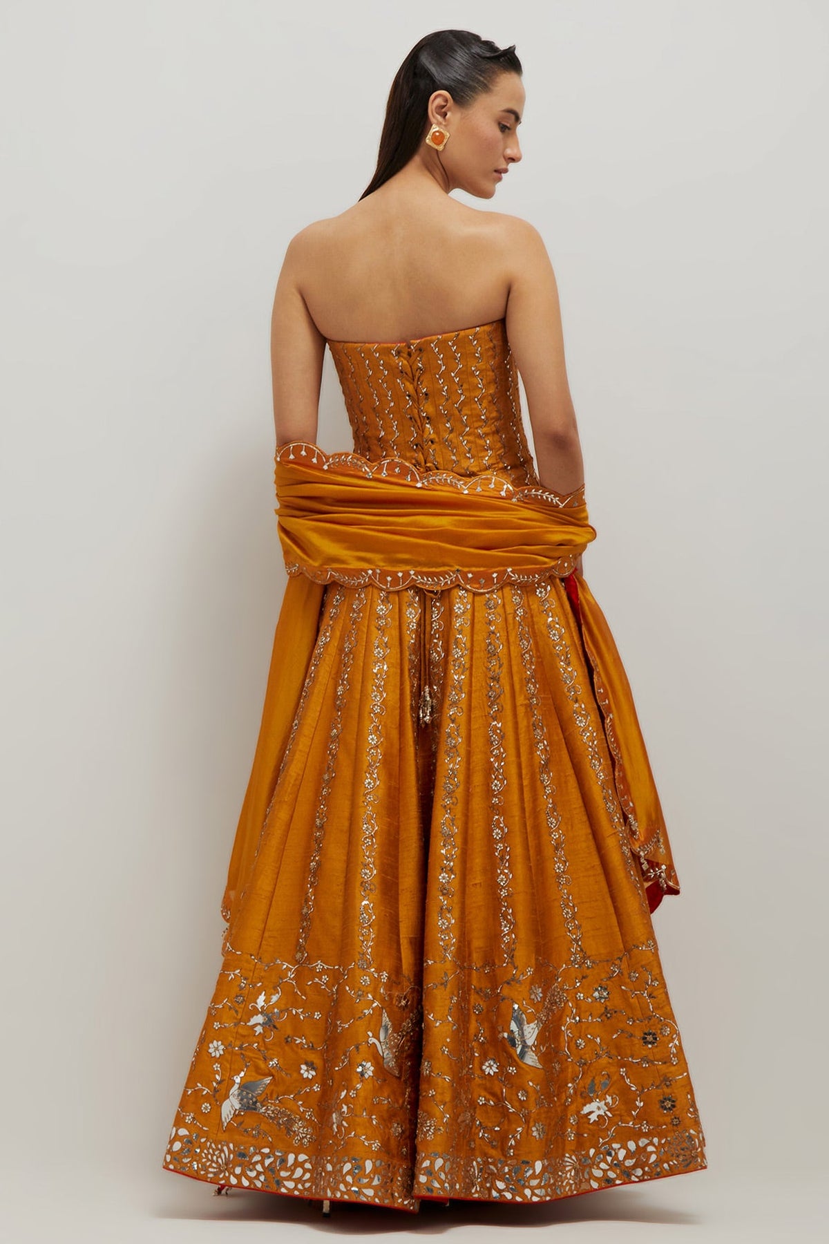 Sarso Off Shoulder Anarkali