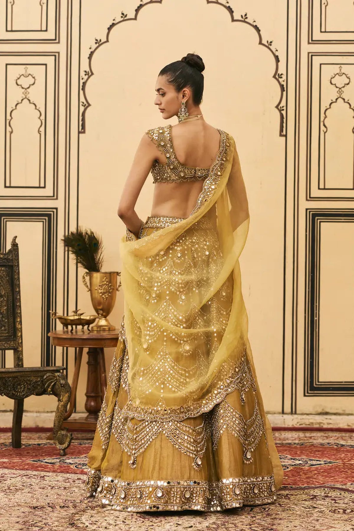 Sarson Tissue Lehenga Set