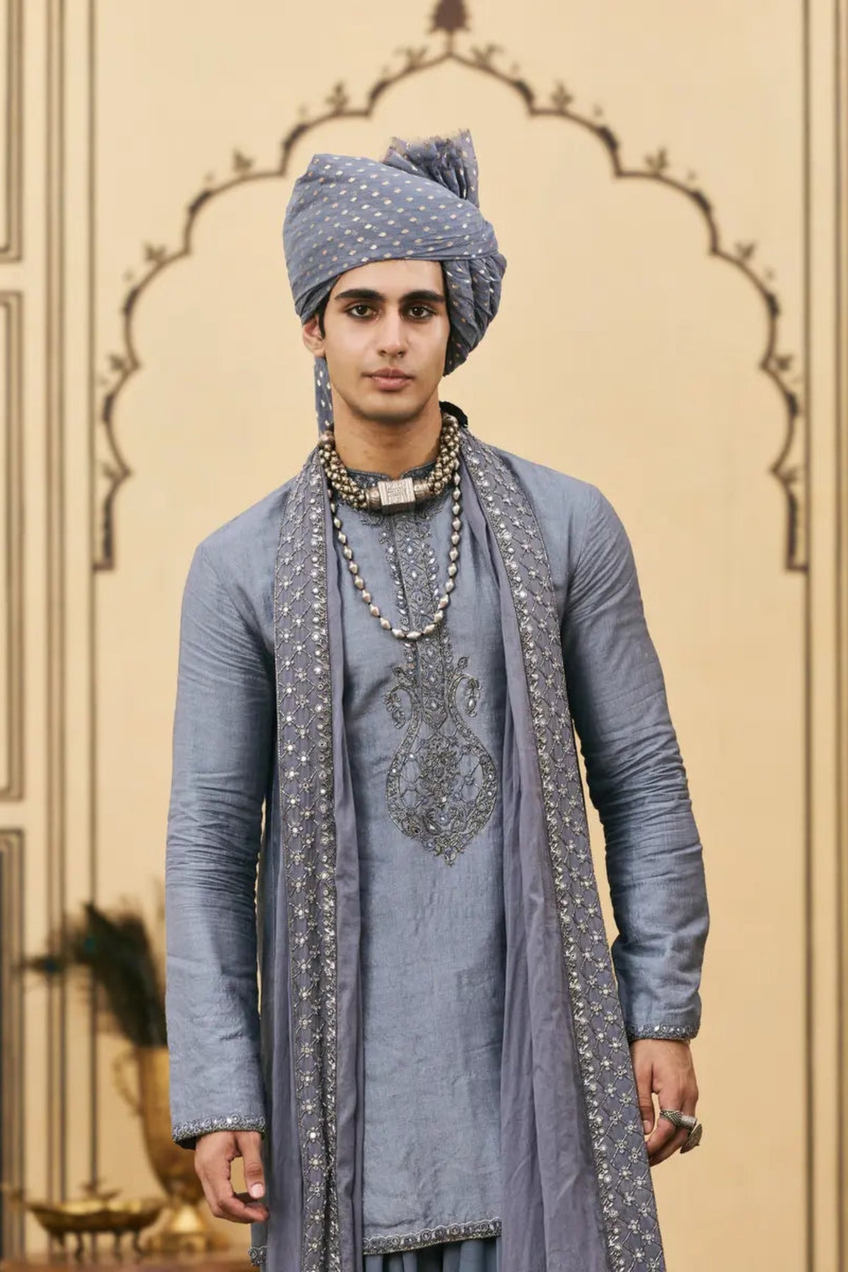 Sheeshai Tussar Silk Kurta Set