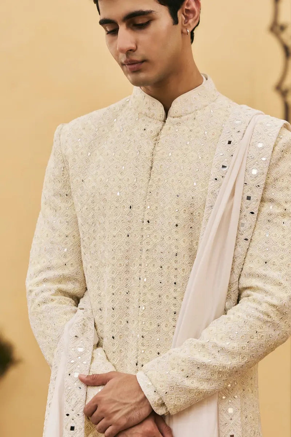 Sheetal Chikankari Sherwani Set
