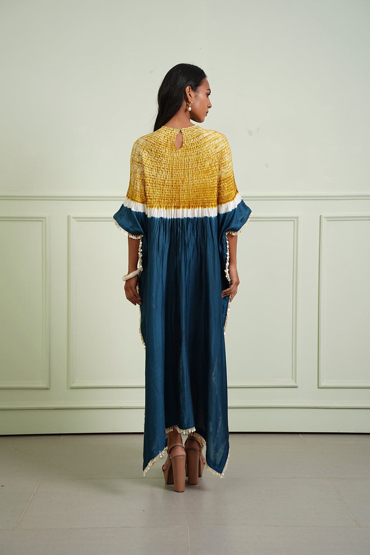 Shibori Tissue Kaftan