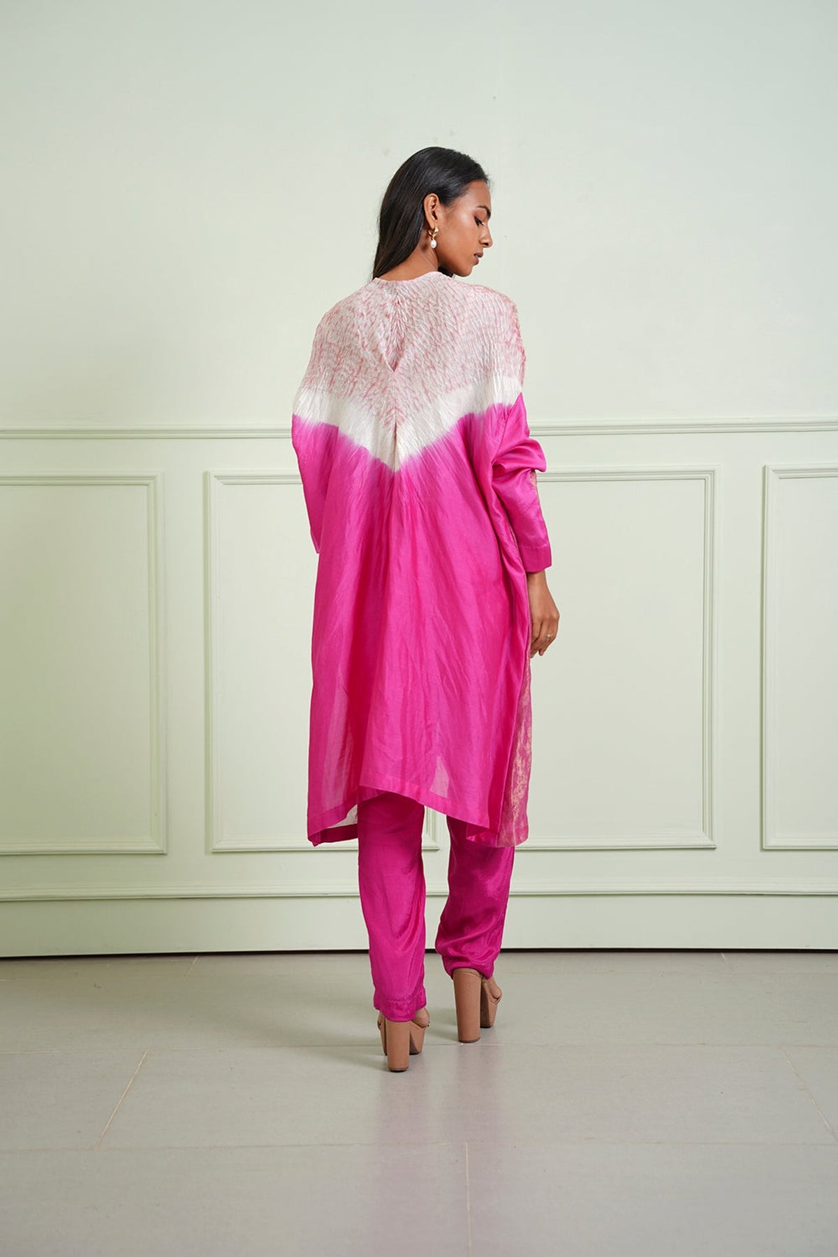 Shibori Tissue Short Kurta