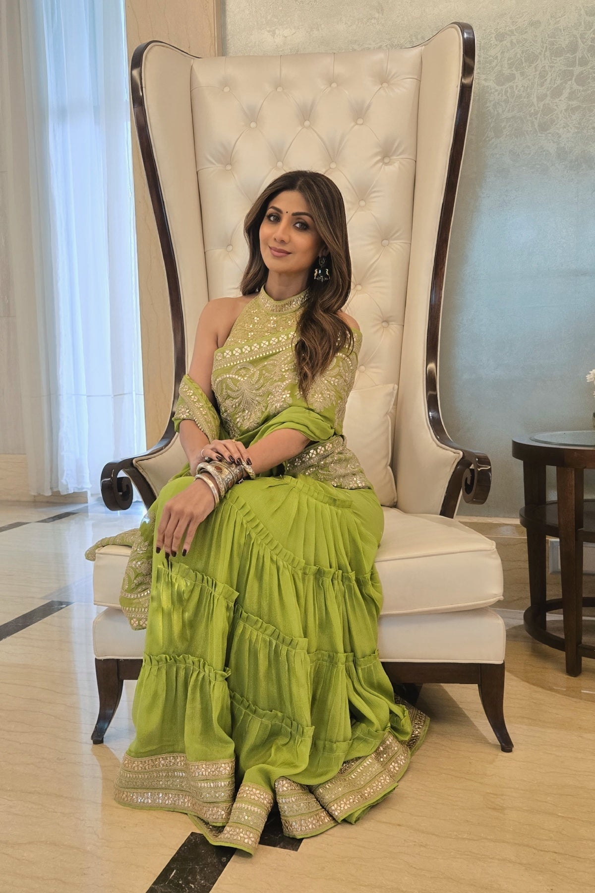Shilpa Shetty in Naaz Saree Set