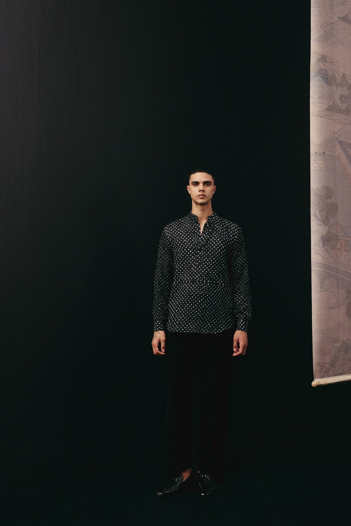 Silk Rai Bandhani Kurta Shirt
