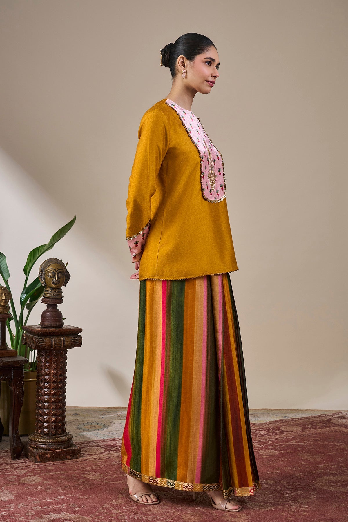 Spice Stripes Veshti Set