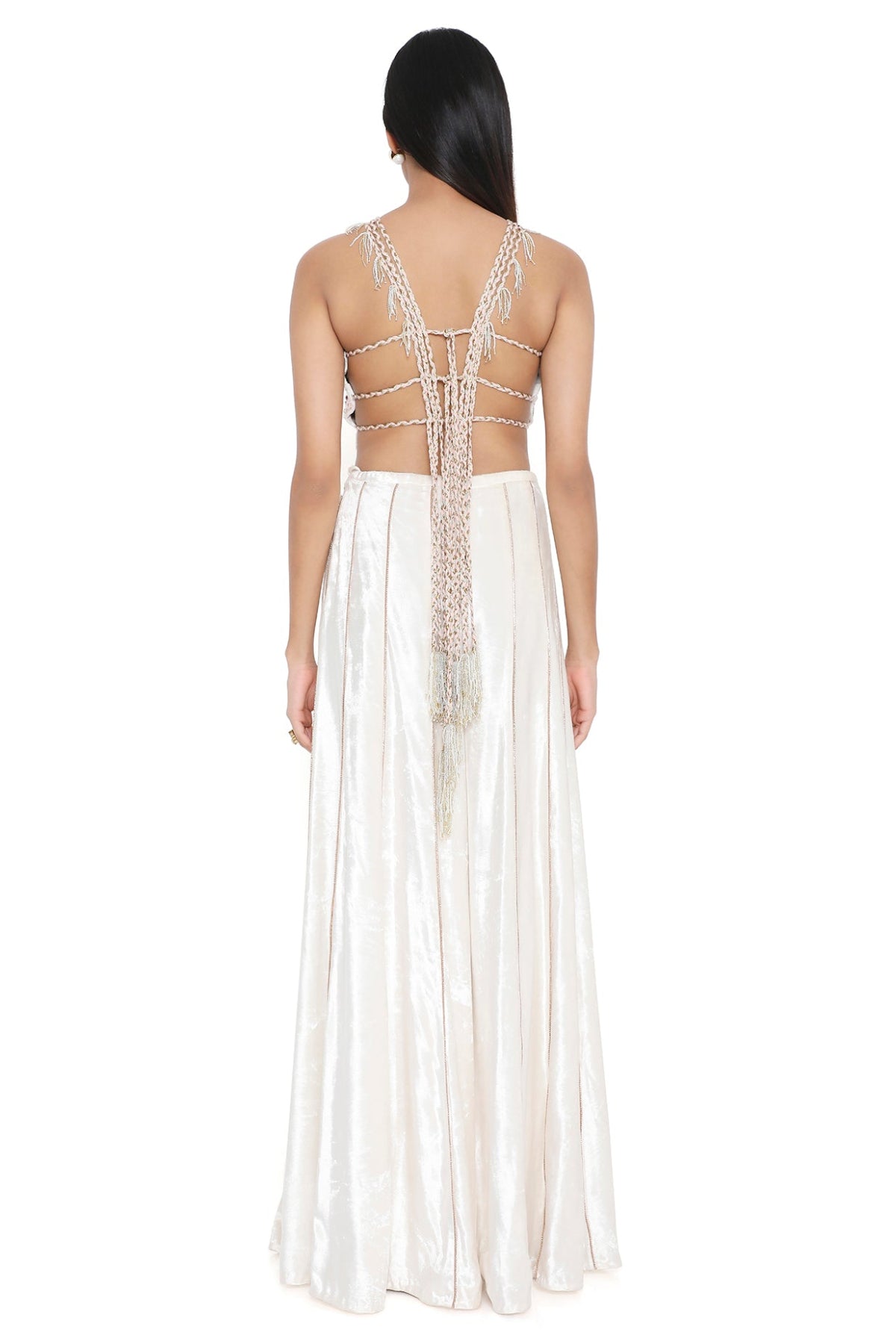 Bria Off White Embroidered Choli And Sharara