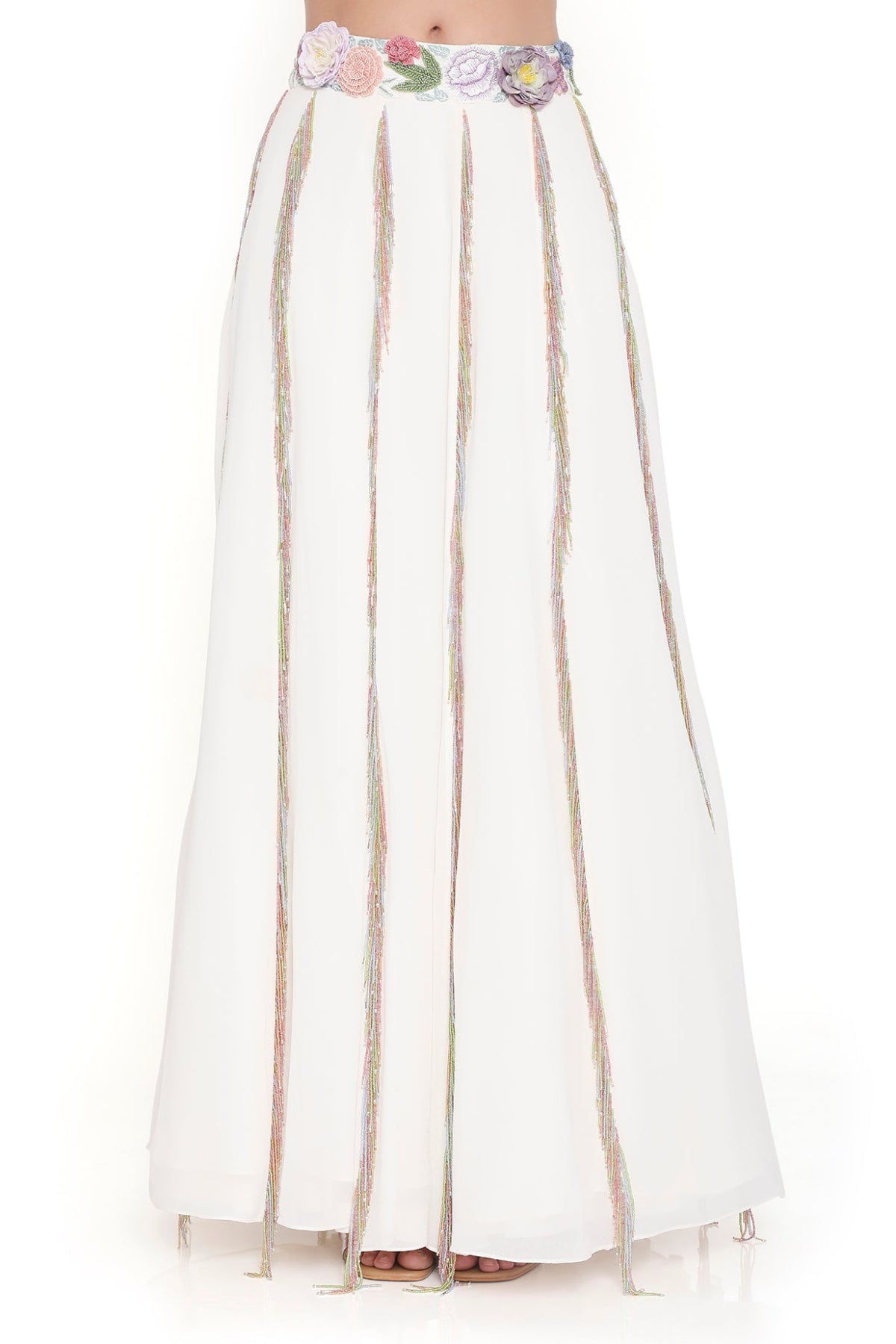 Paloma Off White Embroidered Choli And Lehenga With Dupatta