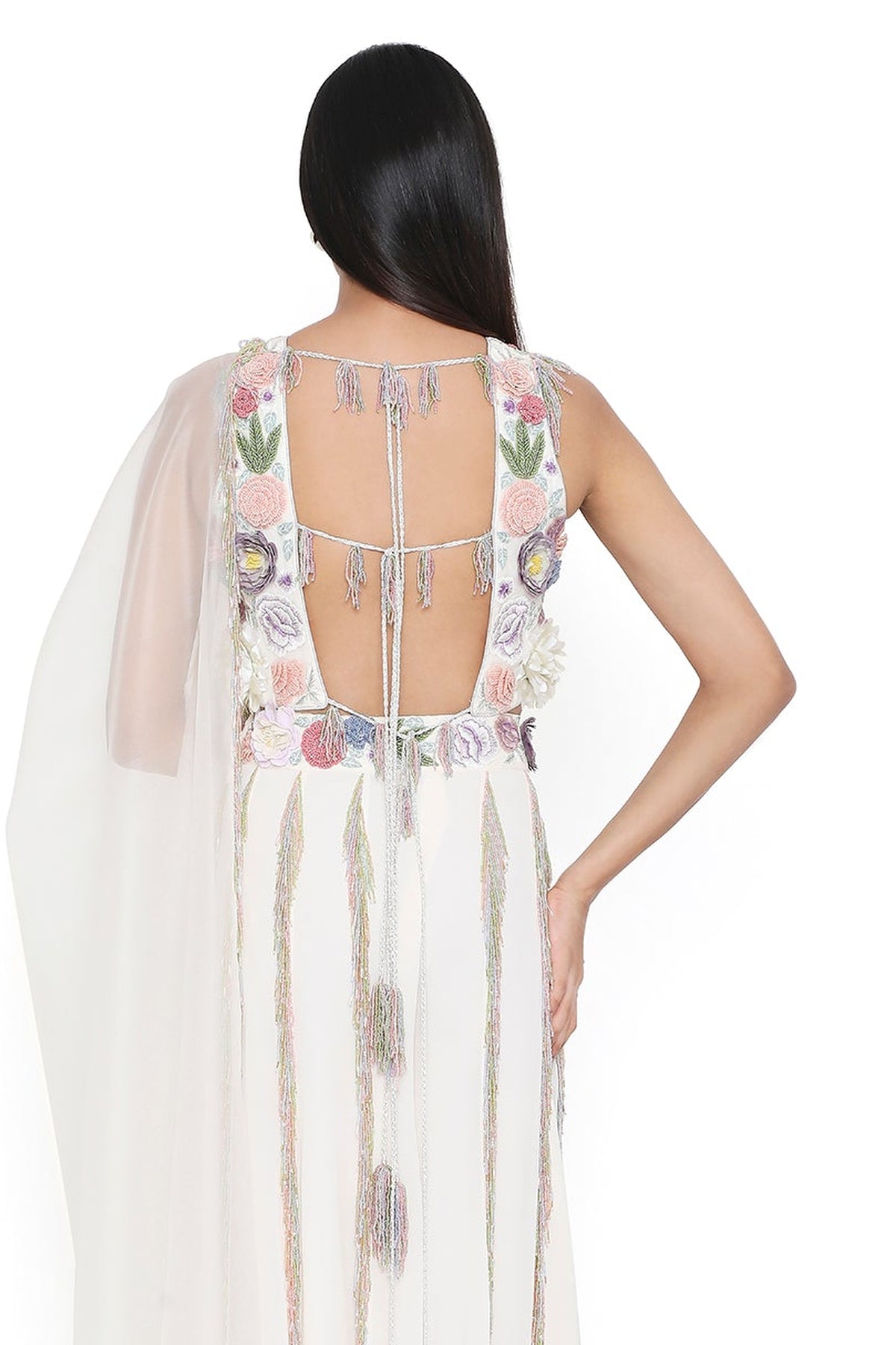 Lila Off White Embroidered Choli With Sharara And Dupatta