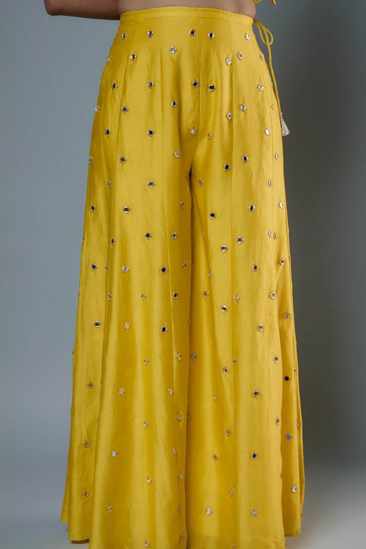 Lime Green Embroidered Kurta And Embroidered Sharara With Dupatta