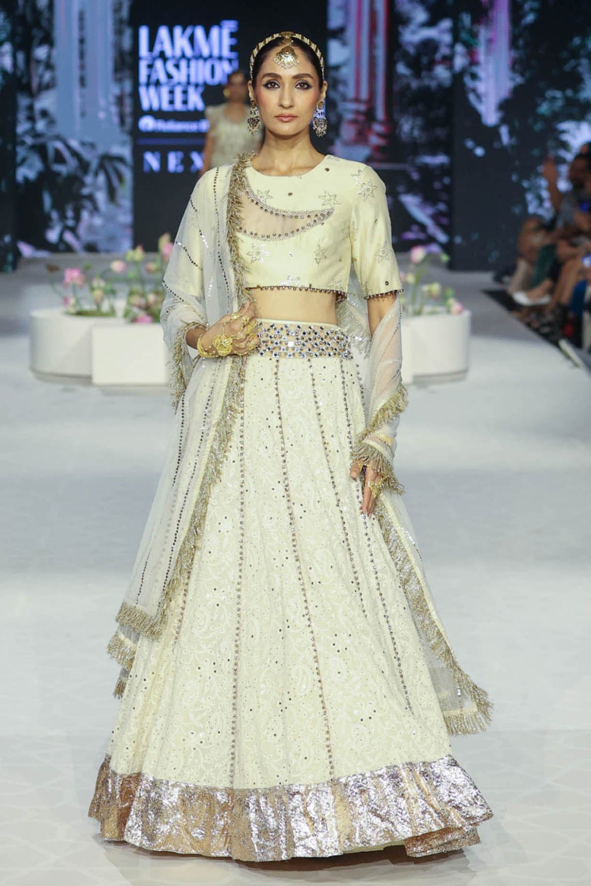 Khadija Beige Choli With Lehenga And Dupatta