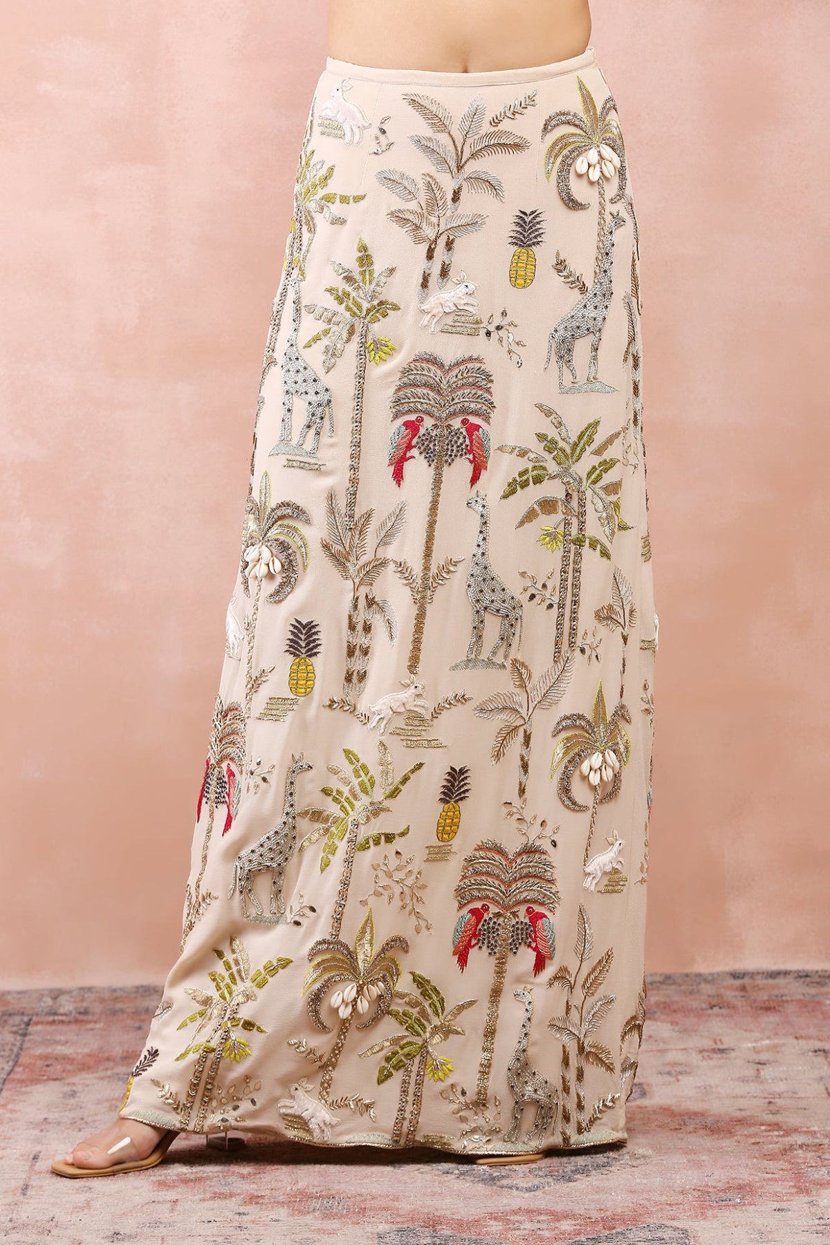 Mouni Roy in STONE EMBROIDERED CHOLI AND SKIRT