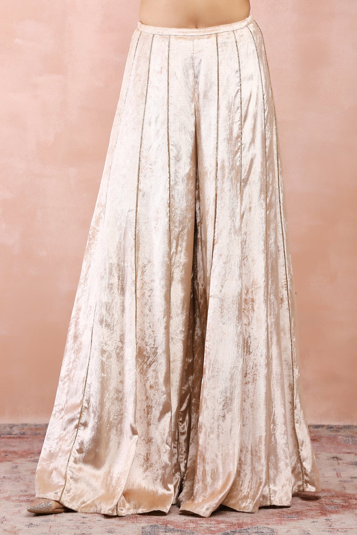 STONE EMBROIDERED CHOLI WITH SHARARA