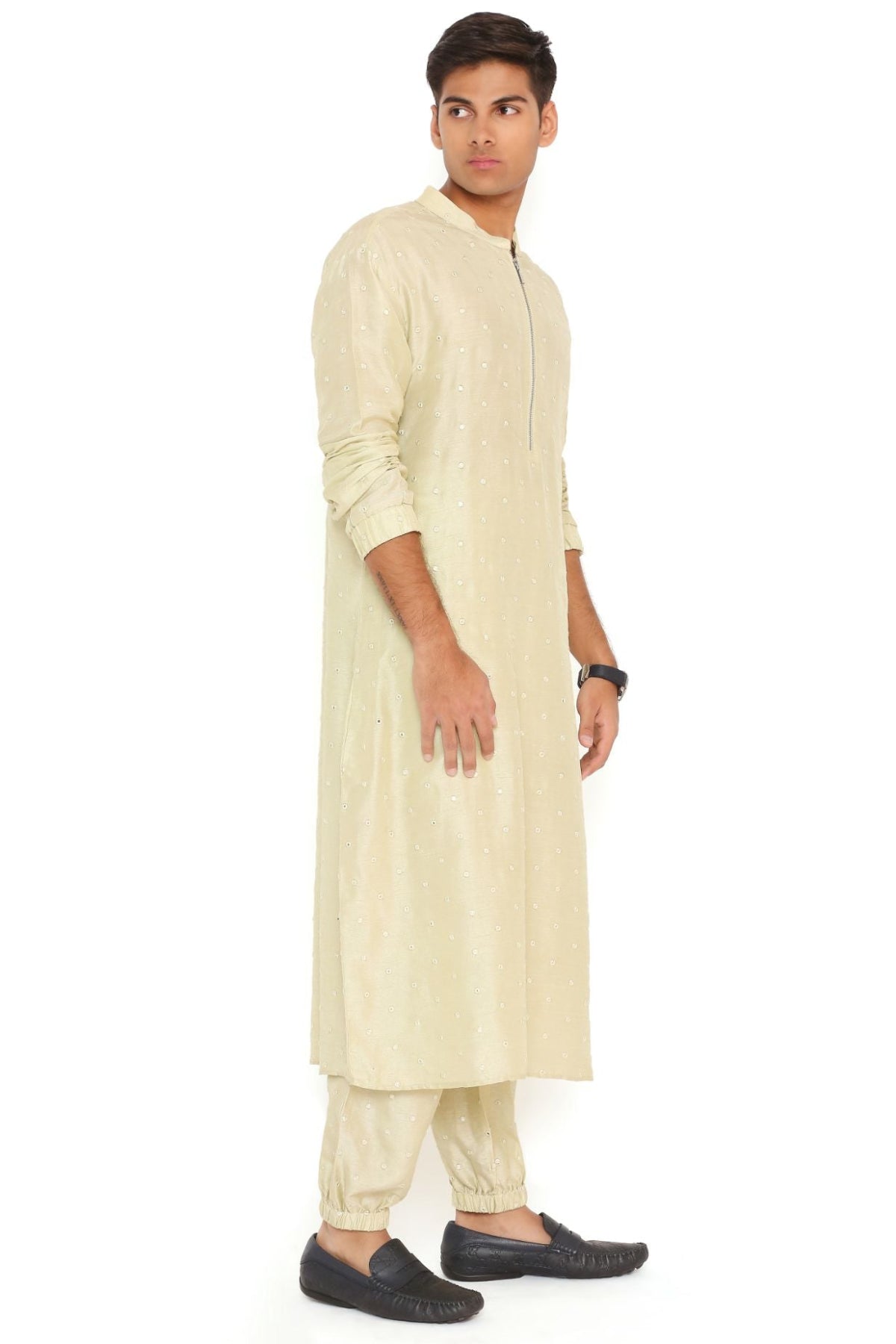 MINT ABLA SILK BOMBER KURTA WITH JOGGER PANT