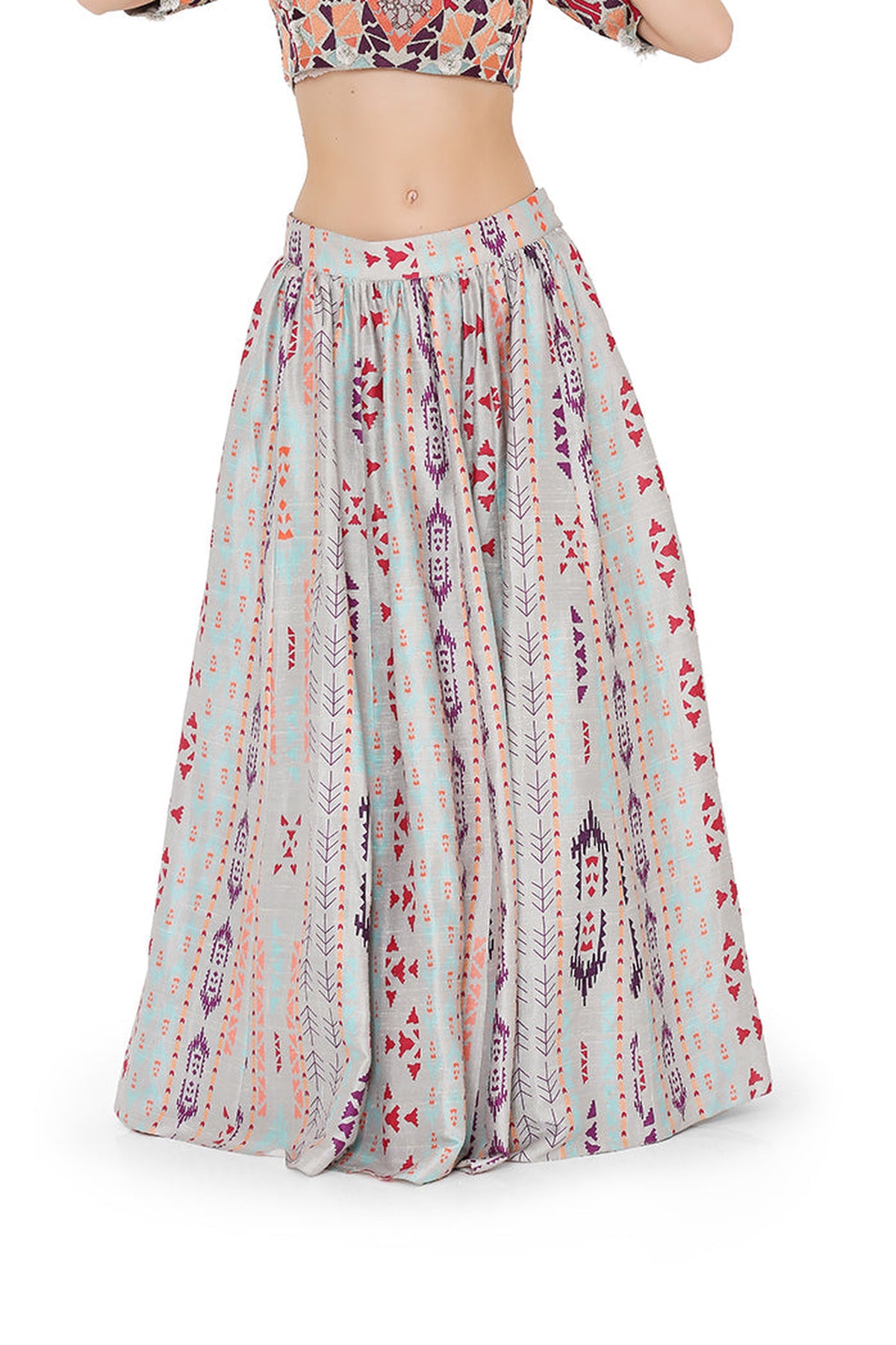 Multi-Color Ikat Lehenga Set PS-LH0027-B