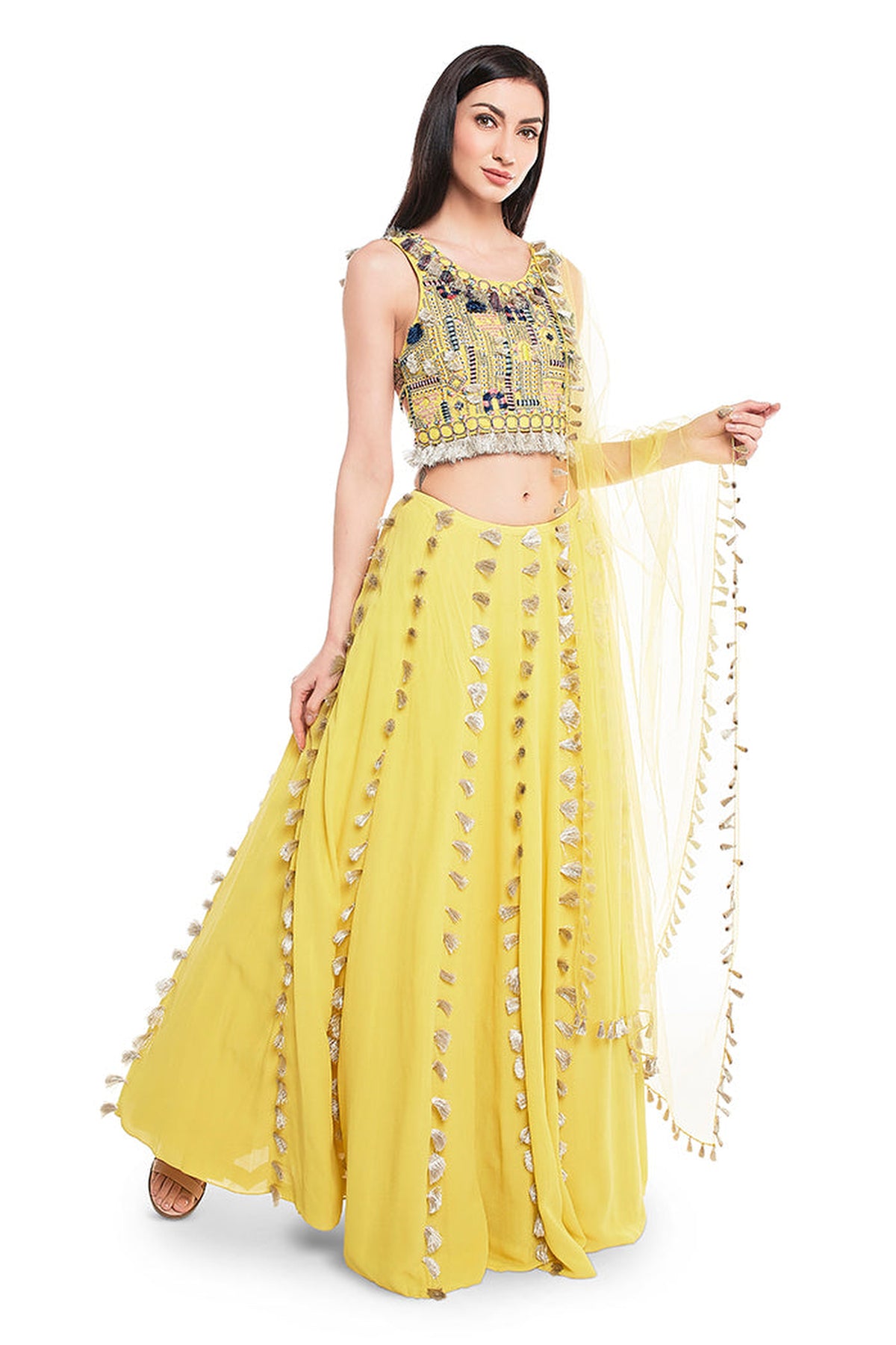 EMBROIDERED BACK TIE-UP LEHENGA