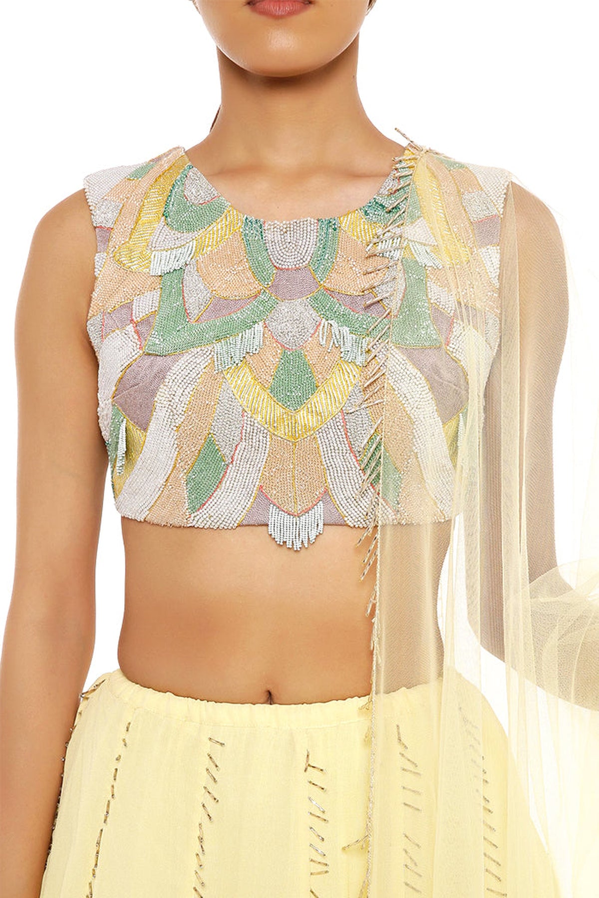 Pale Yellow Lehenga