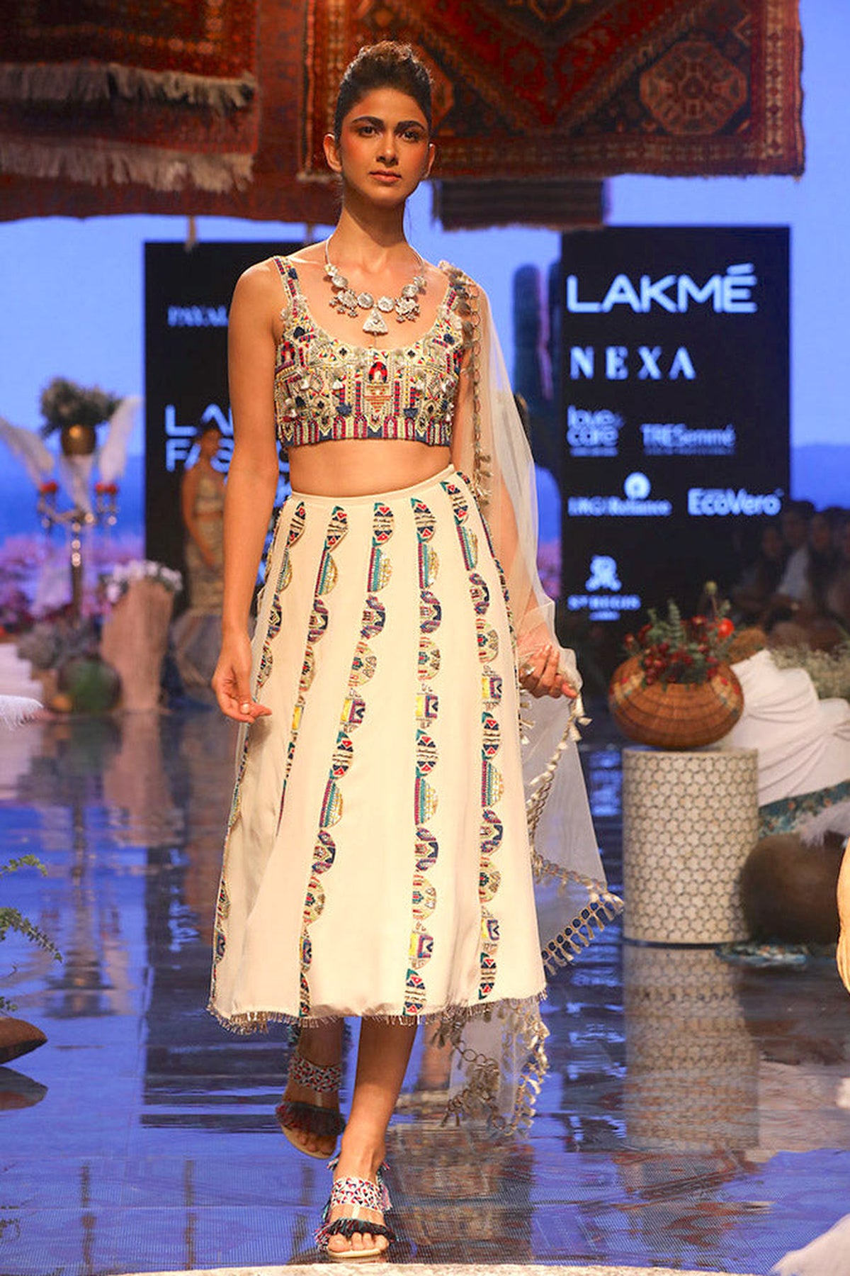 EMA STONE CROPPED LEHENGA