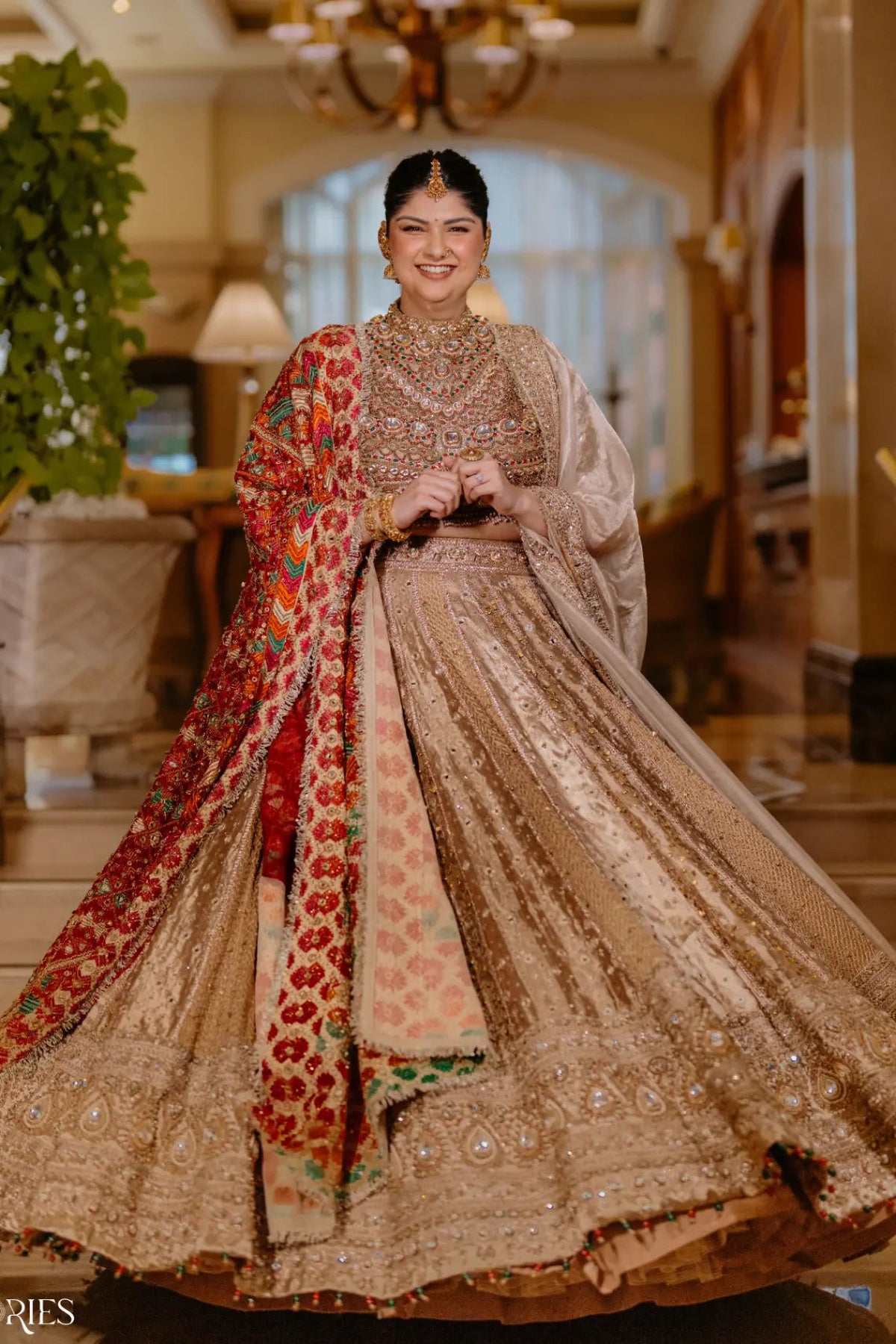 Anshula in Swarnali Bridal Lehenga Set