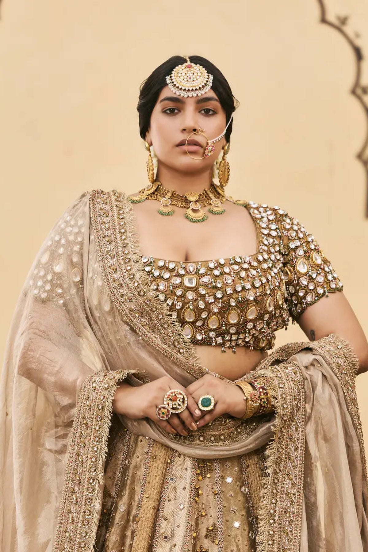 Suvarnarang Tissue Brocade Lehenga Set