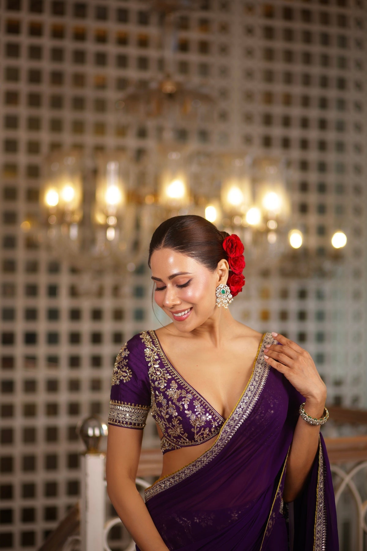 Swati Vatsa in Ruqqayah Saree Set
