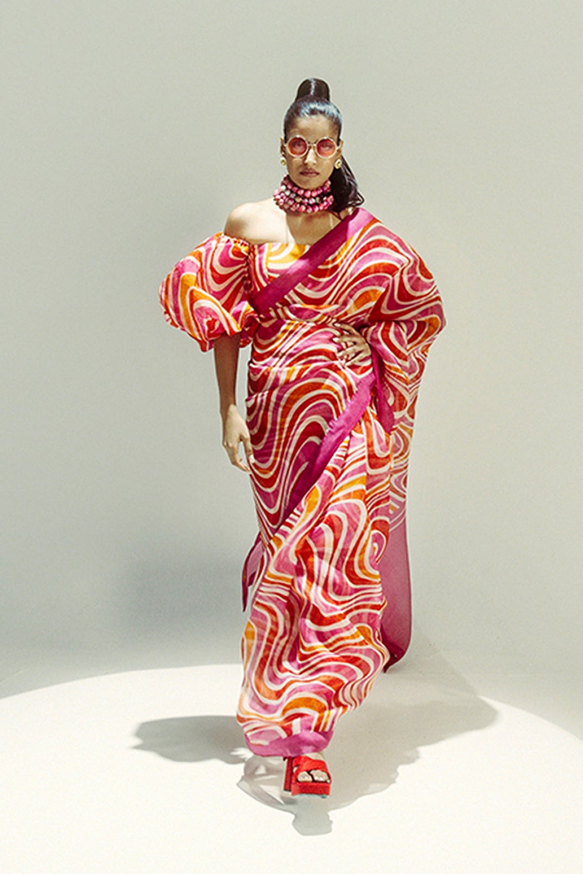 Pink Art-Nuvo Saree